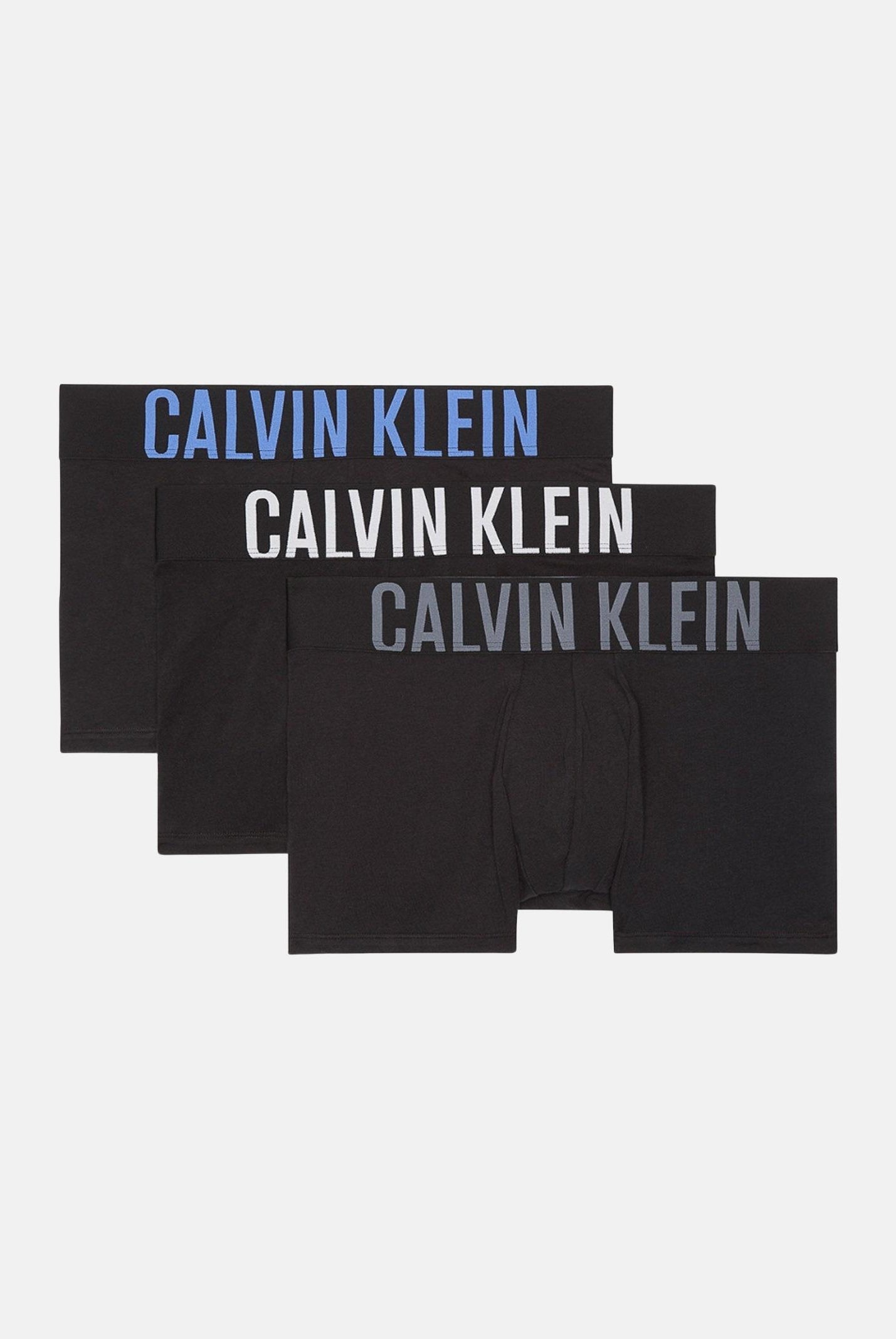 CALVIN KLEIN Set da tre boxer neri da uomo con logo 000NB3608A ZDO CALVIN KLEIN