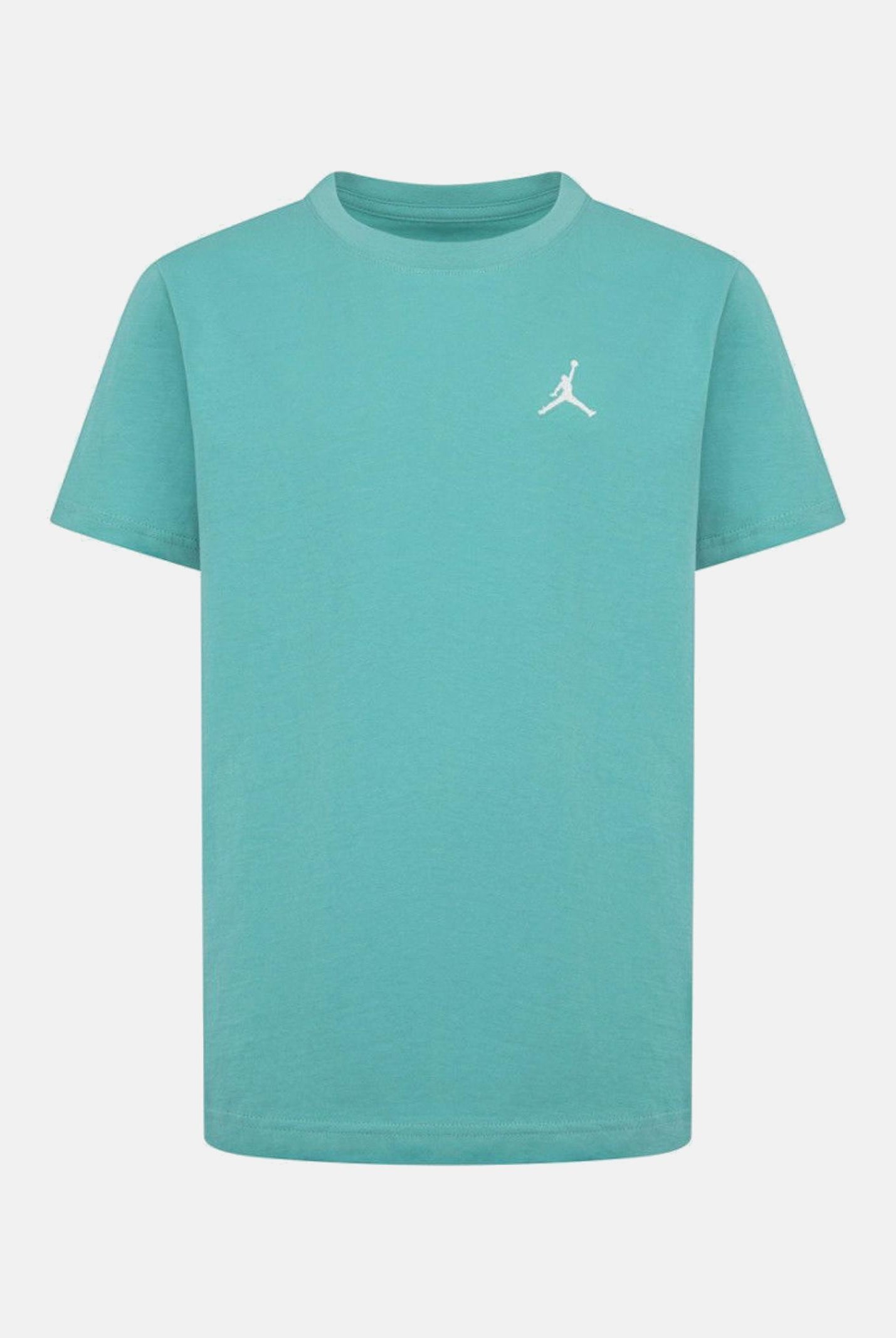 JORDAN T-shirt a manica corta verde acqua per bambino e bambina con ricamo Jumpman 95D266 B5P JORDAN