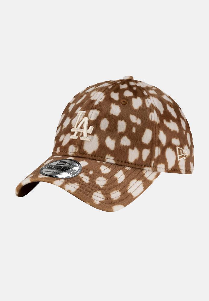NEW ERA Cappello con visiera Animal Print 9Twenty Los Angeles Dodgers cammello per uomo e donna 60844105 . NEW ERA