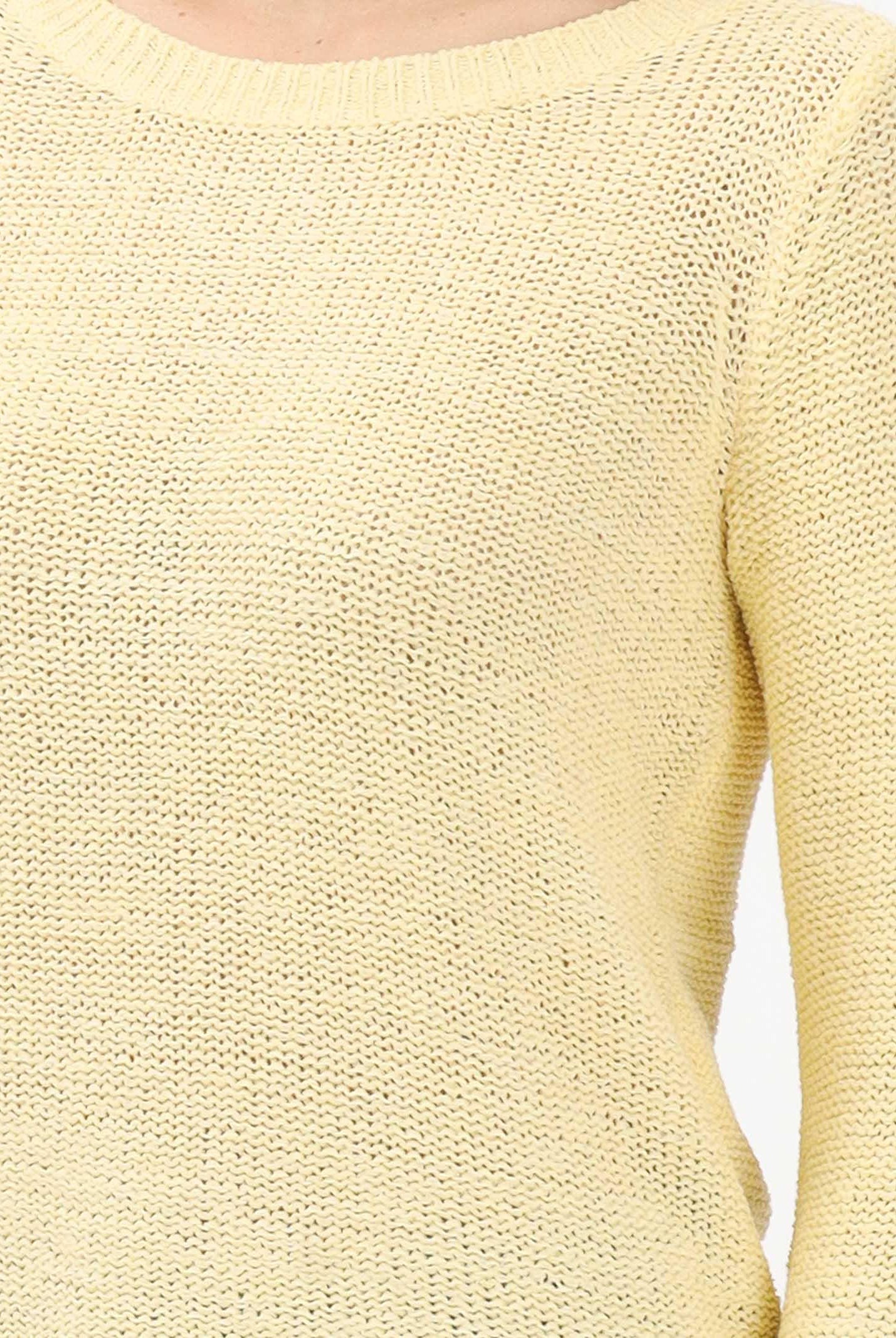 ONLY Maglioncino girocollo giallo da donna 15113356 SU ONLY