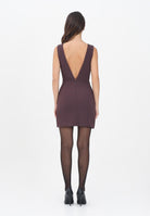 ELISABETTA FRANCHI Abito corto bordeuax da donna con bottoni gioiello AB79856E2 EA4 ELISABETTA FRANCHI