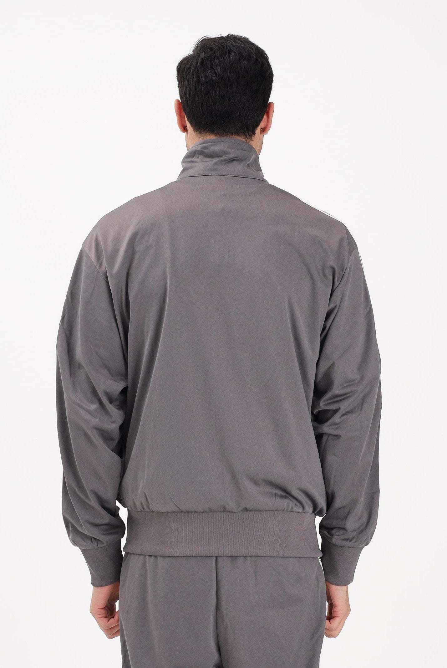 ADIDAS ORIGINALS Felpa con zip Firebird grigia e panna da uomo KE1645 . ADIDAS ORIGINALS