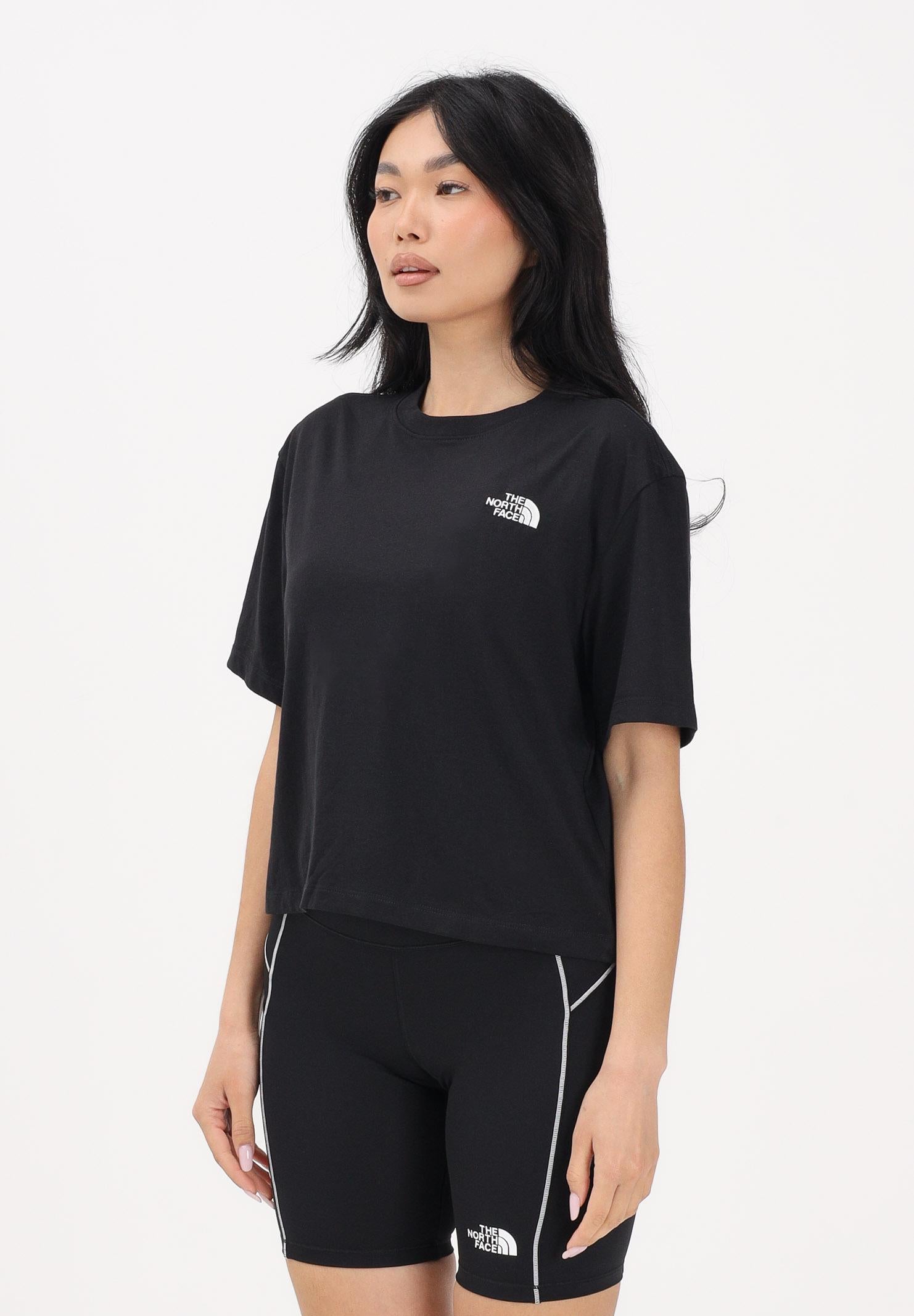 THE NORTH FACE T-shirt a manica corta Evolution Simple Dome Cropped Relaxed nera da donna NF0A8FDHJK31 . THE NORTH FACE