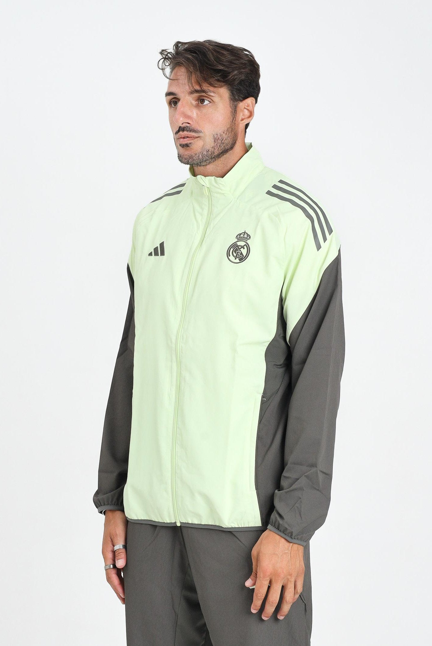 ADIDAS PERFORMANCE Felpa con zip Real Madrid Tiro 25 verde da uomo JP4056 ADIDAS PERFORMANCE