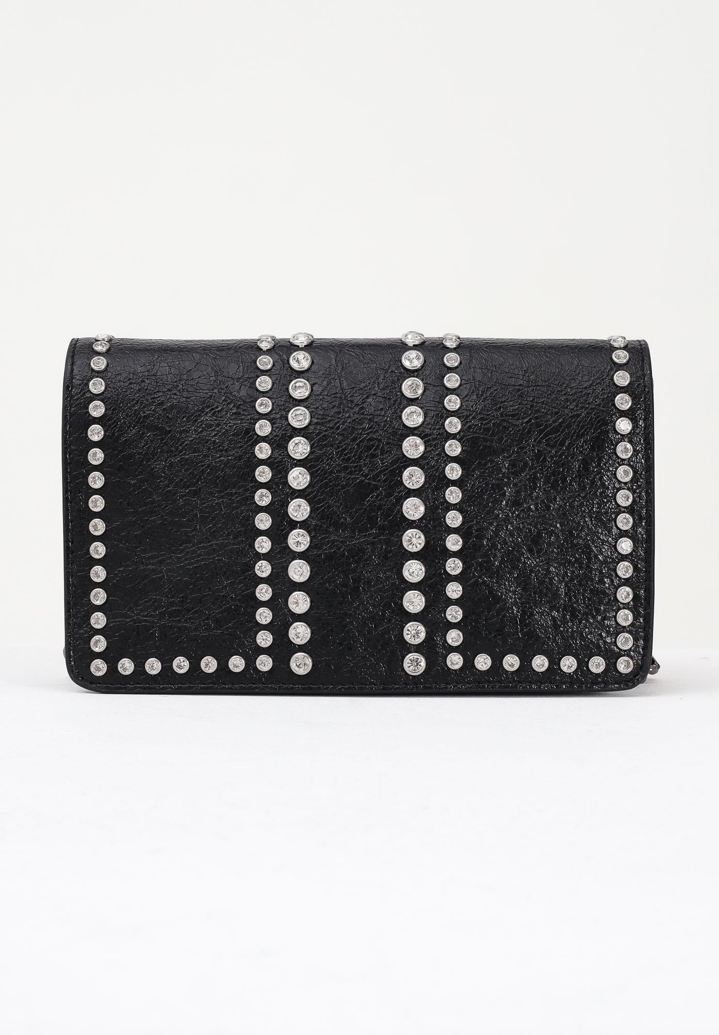 RICHMOND Borsa a tracolla nera da donna con borchie e logo RWA25235BO BL RICHMOND