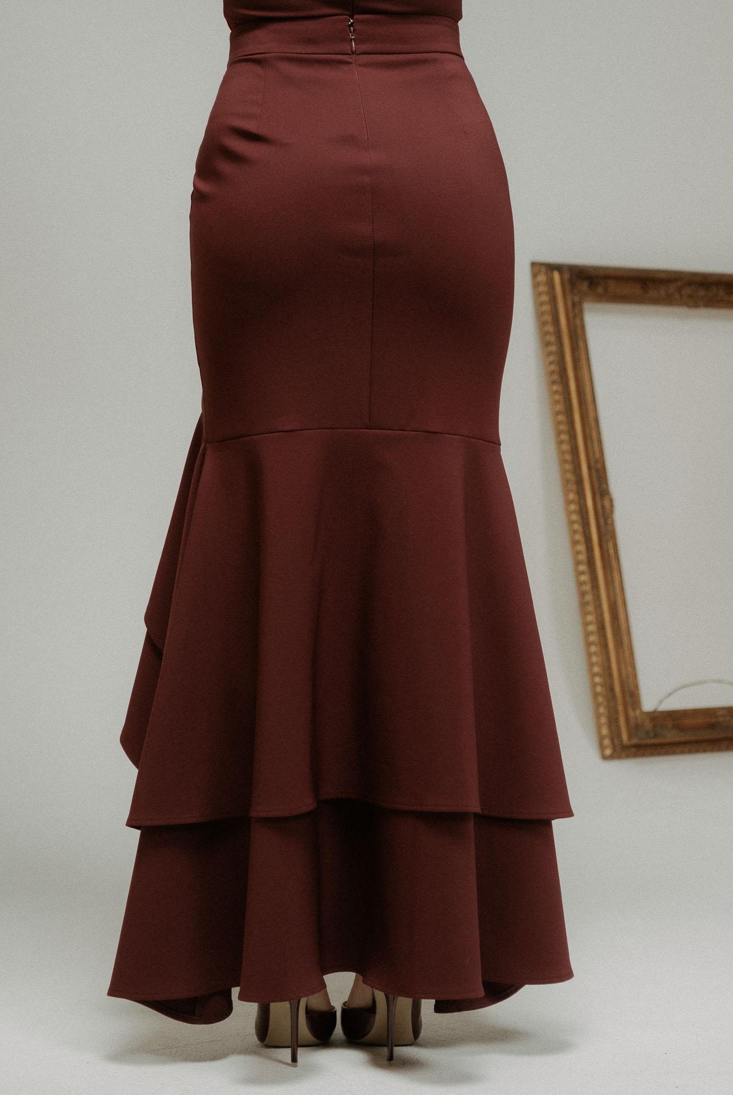 SANTAS Gonna lunga ÉLAN bordeaux da donna PV2606 PR SANTAS