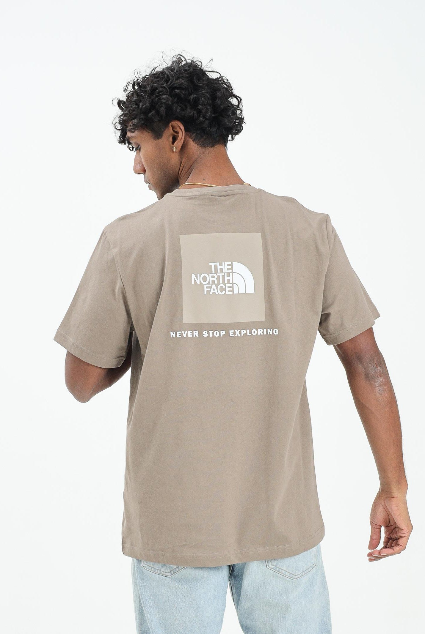 THE NORTH FACE T-shirt a manica corta NSE Reflective Box beige da uomo NF0A87NPE1Q1 THE NORTH FACE