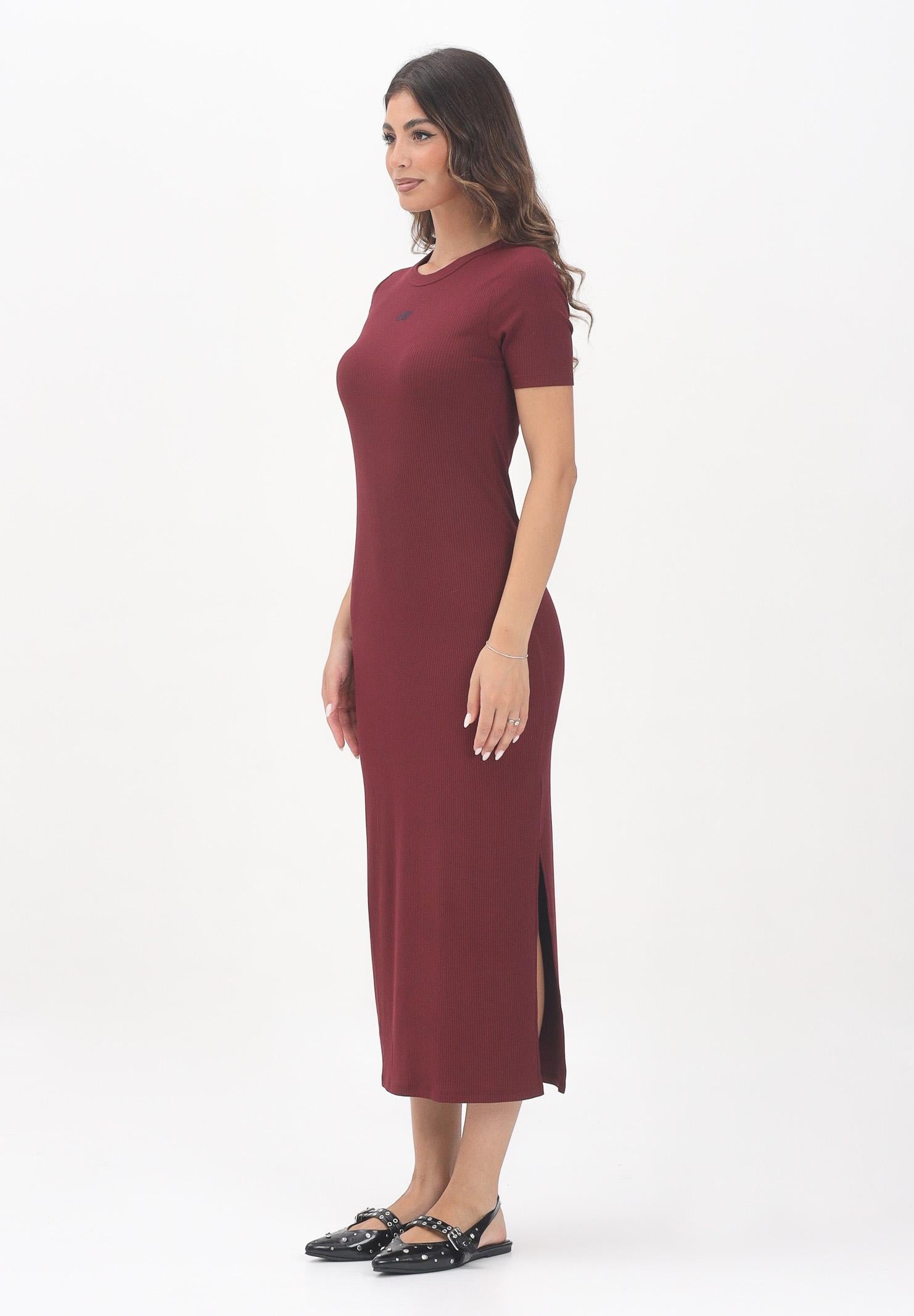 CALVIN KLEIN JEANS Abito midi bordeuax da donna con logo LV044C902GVLP CALVIN KLEIN JEANS