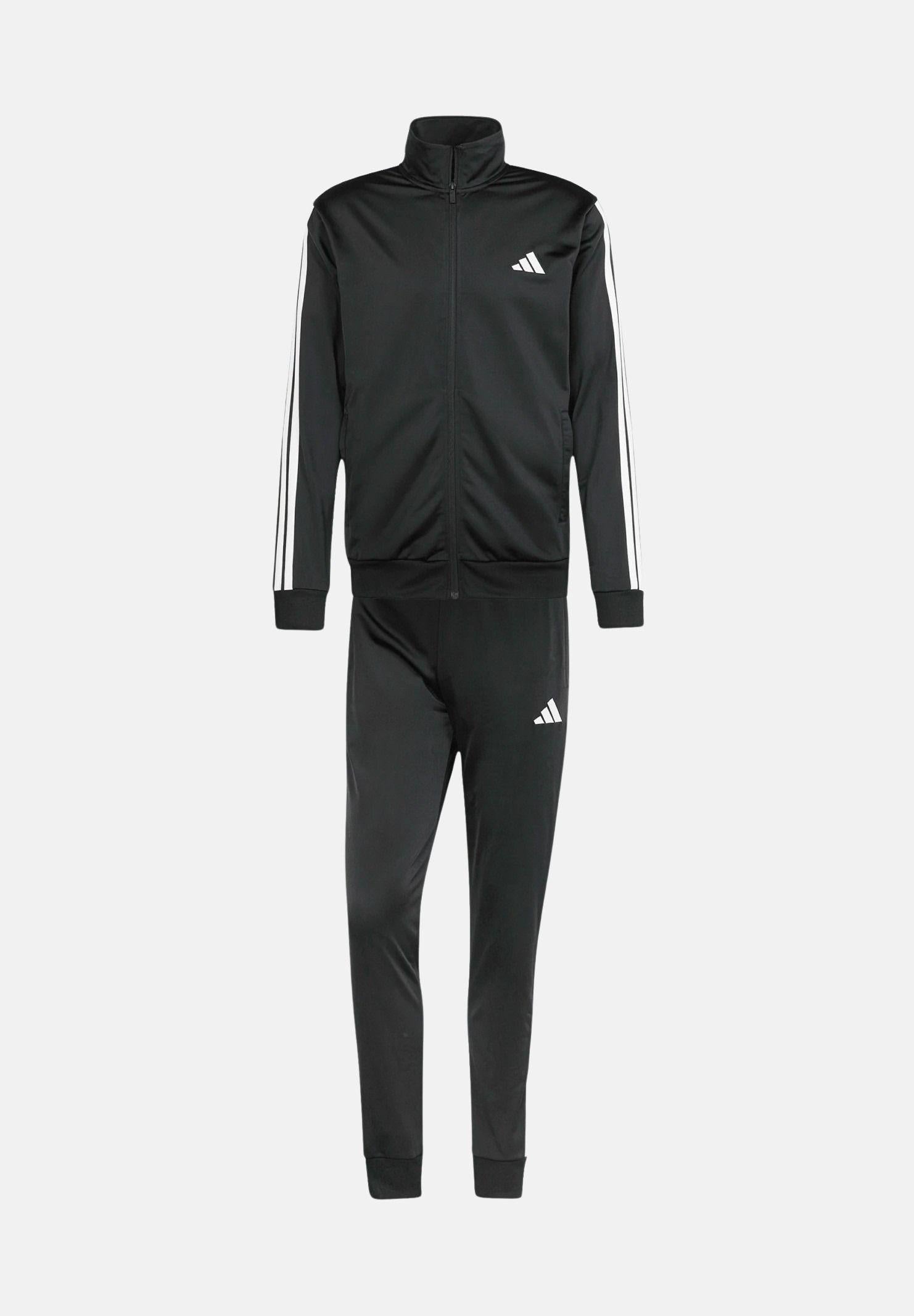 ADIDAS PERFORMANCE Tuta Basic 3-Stripes Tricot nera da uomo JI8858 . ADIDAS PERFORMANCE