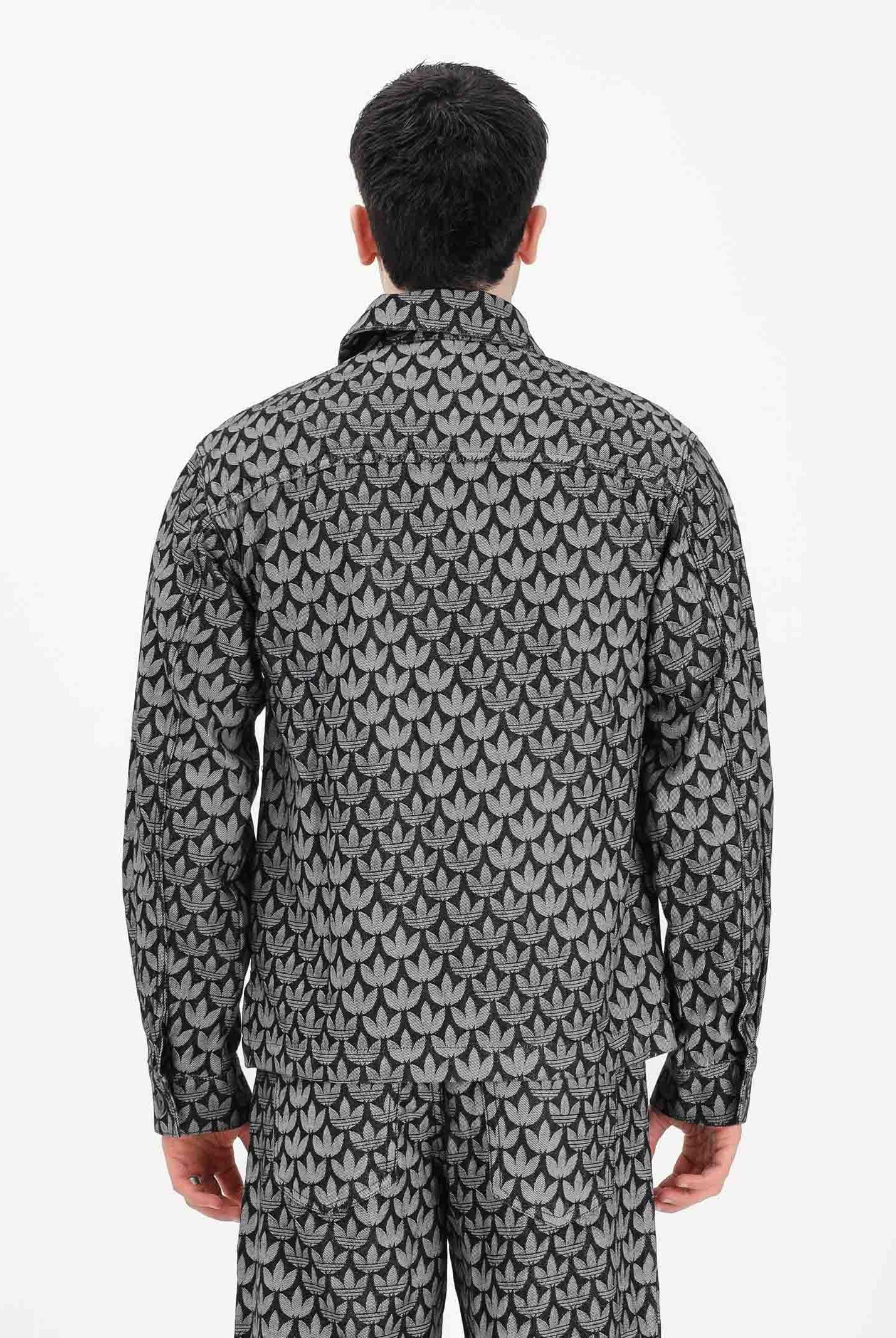 ADIDAS ORIGINALS Camicia in denim nero da uomo con monogramma KC6379 . ADIDAS ORIGINALS