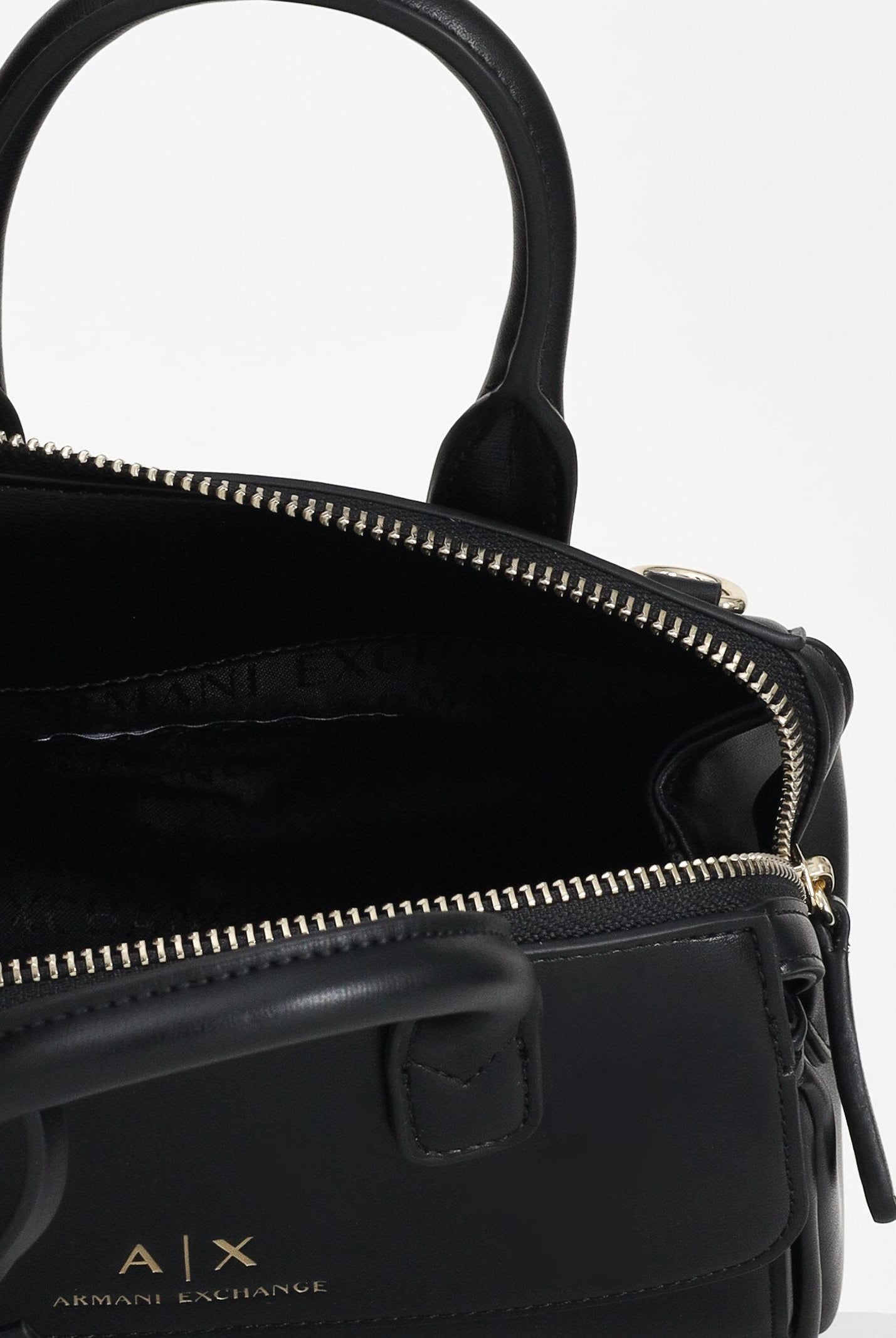 ARMANI EXCHANGE Borsa a mano nera da donna con lucchetto XW000395AF12040 UC001 ARMANI EXCHANGE