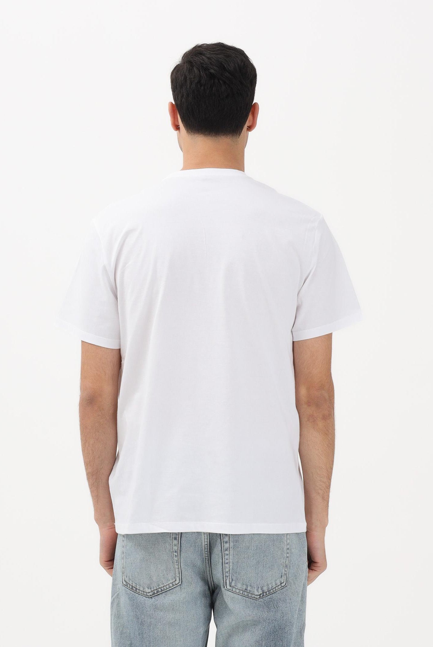 CALVIN KLEIN JEANS T-shirt a manica corta bianca da uomo con stampa logo LV14RE816GYAA . CALVIN KLEIN JEANS