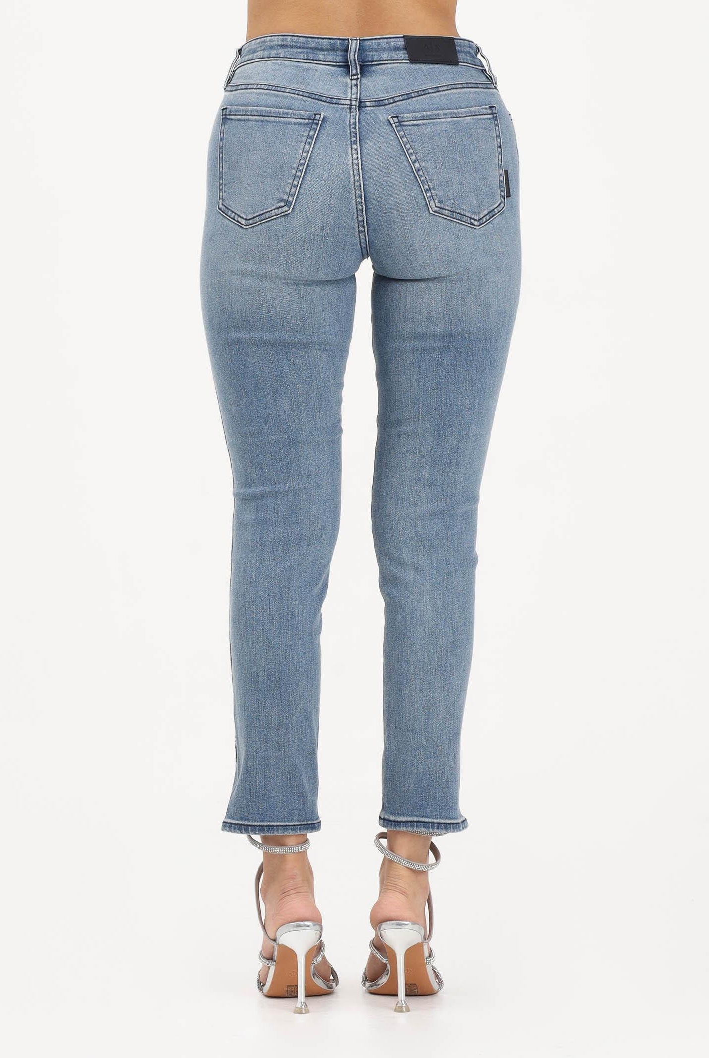 ARMANI EXCHENGE Jeans in denim medio da donna con spacchetto sul fondo XW000125AF21355 MB001 ARMANI EXCHANGE