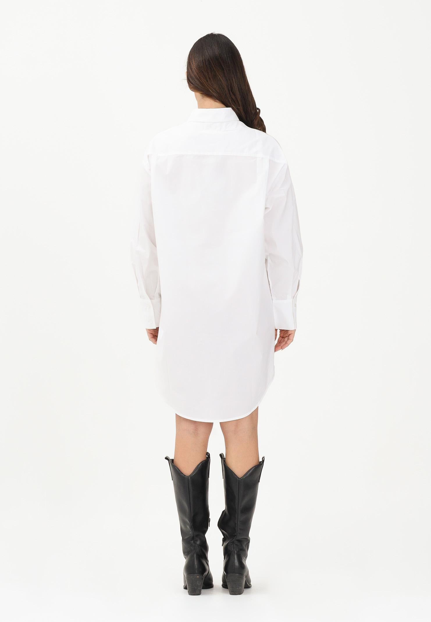 MAISON MARGIELA Abito corto bianco per donna, ragazze e bambine con logo e maxi stampa numerica M60943MM014 M6100 MAISON MARGIELA