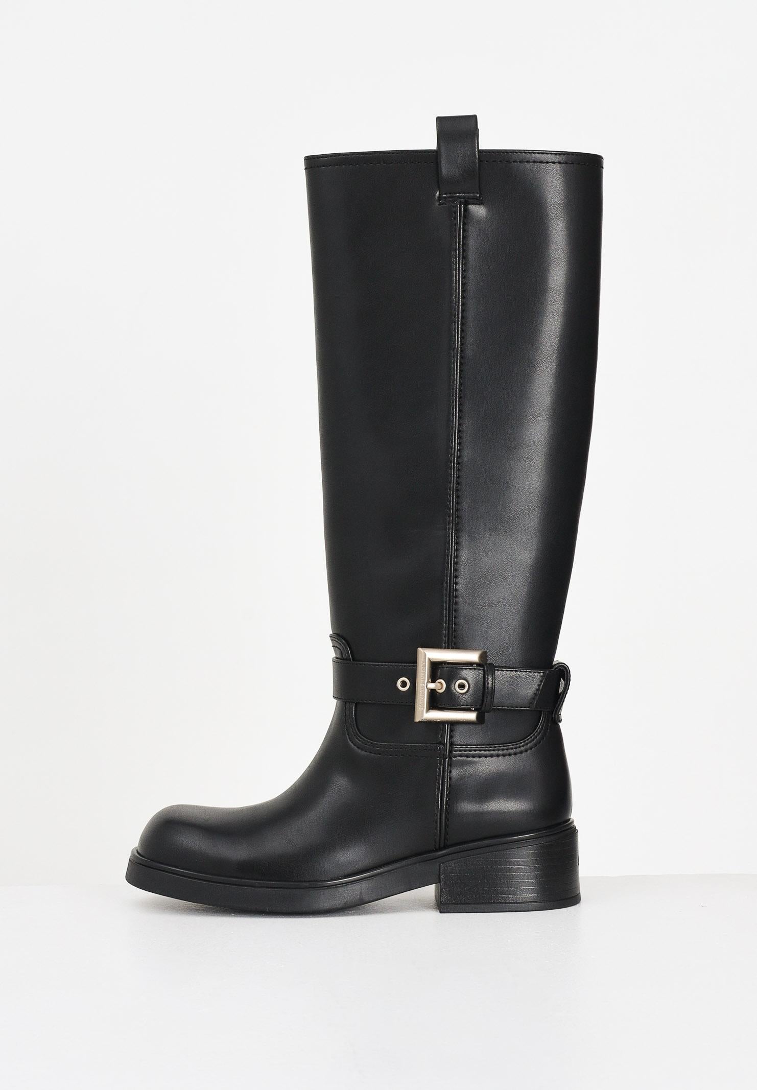 ARMANI EXCHANGE Stivali alti neri da donna con fibbia XW001655AF17476 UC001 ARMANI EXCHANGE