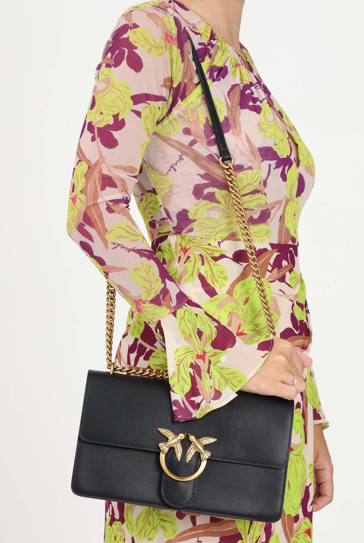 PINKO Borsa a tracolla Classic Love Bag One nera da donna 100941A0F1 Z99Q PINKO