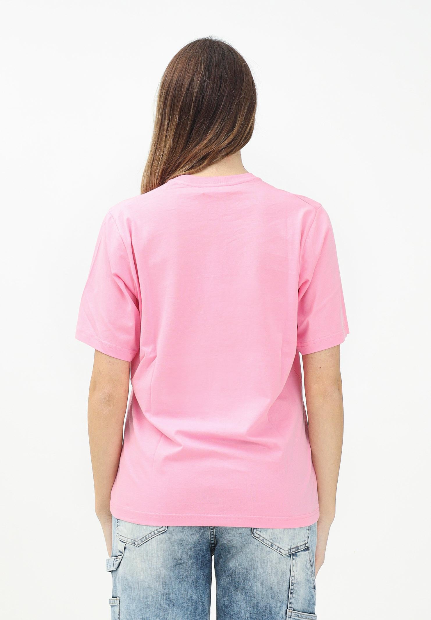DSQUARED2 T-shirt a manica corta rosa per donna e bambina con logo Maple Leaf DQ2770D0015 DQ321 DSQUARED2
