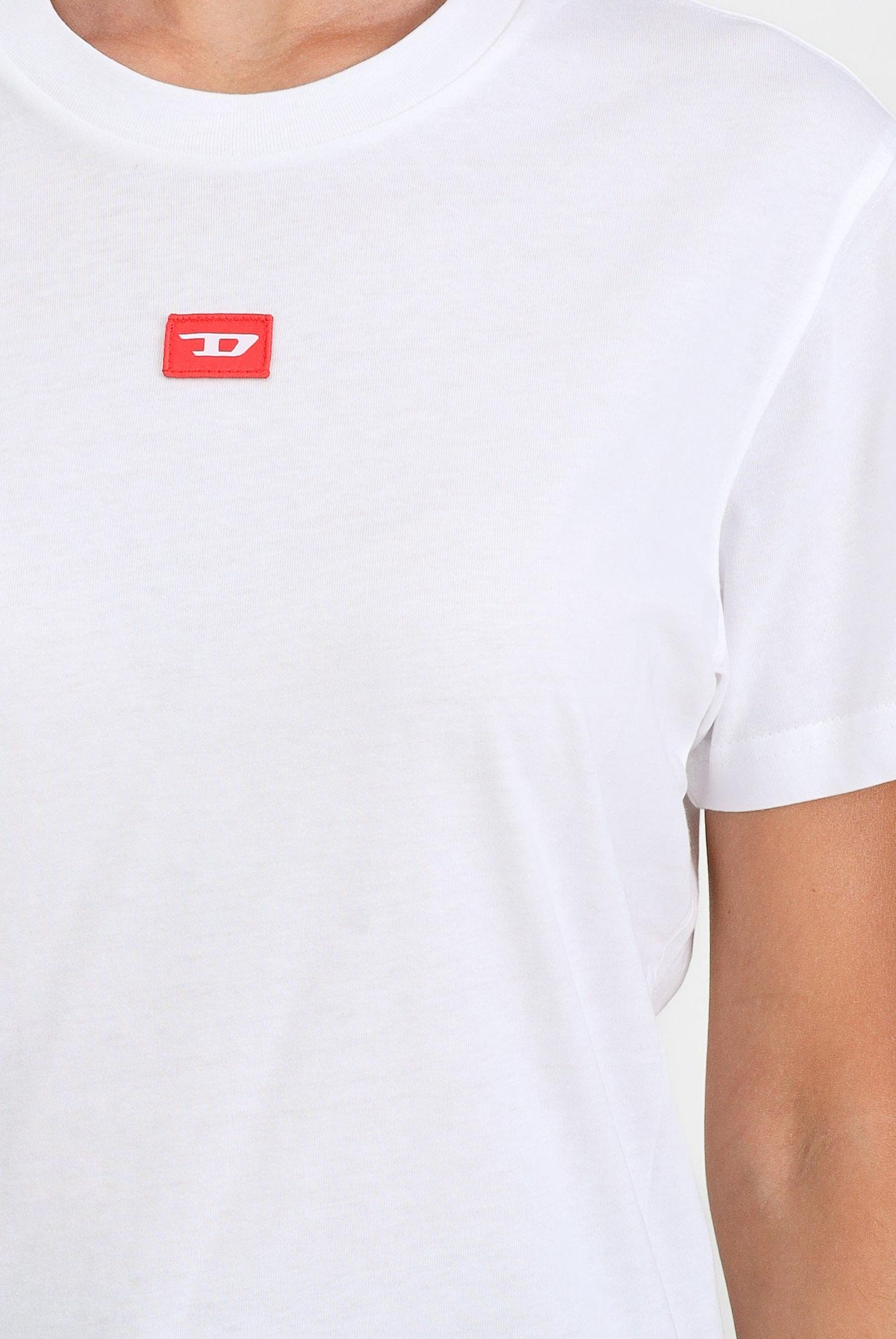 DIESEL T-shirt a manica corta bianca per donna, ragazzi e bambini con logo J025010GRAI K100 DIESEL