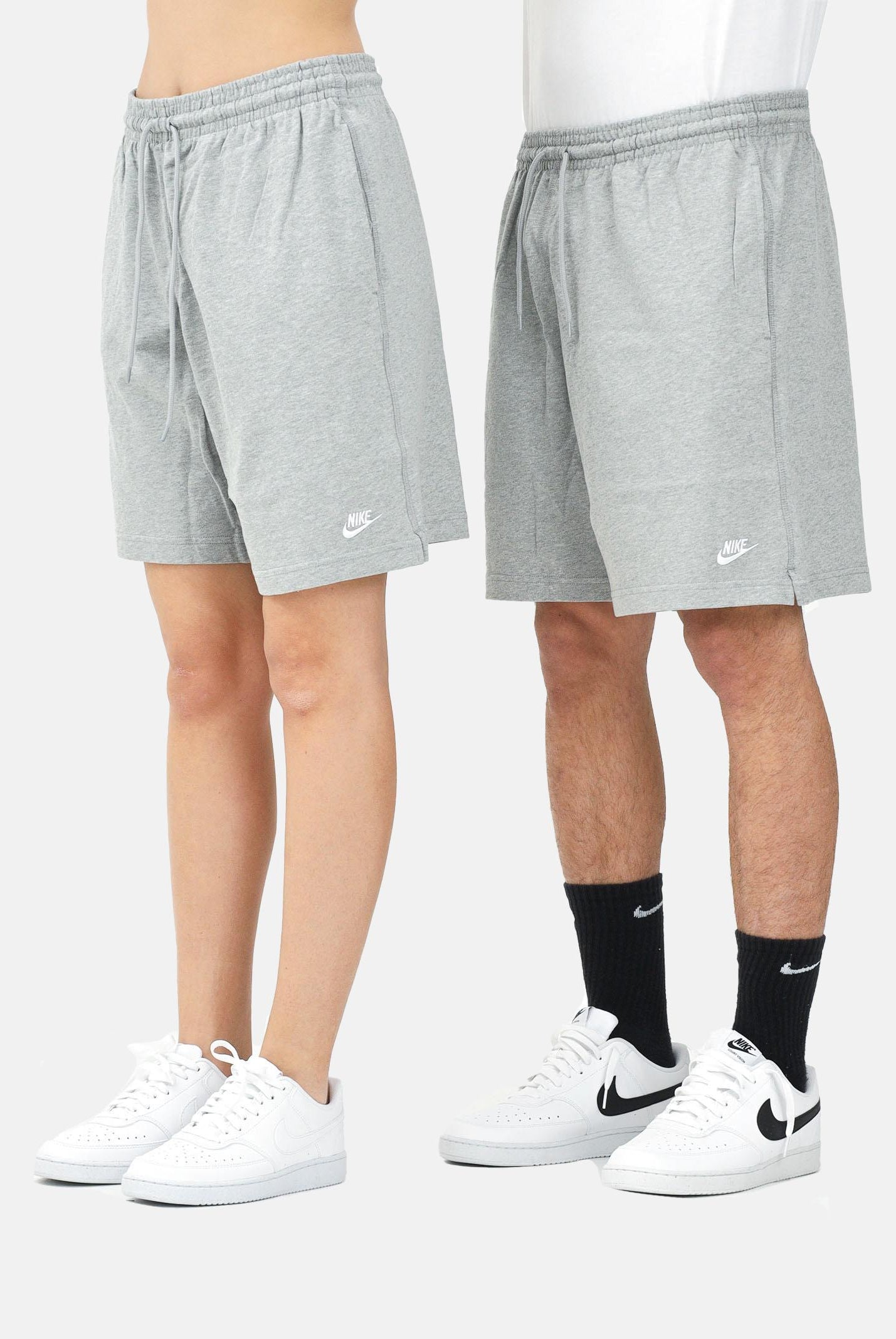 NIKE Shorts sportivo grigio per uomo e donna con ricamo logo FQ4359 063 NIKE