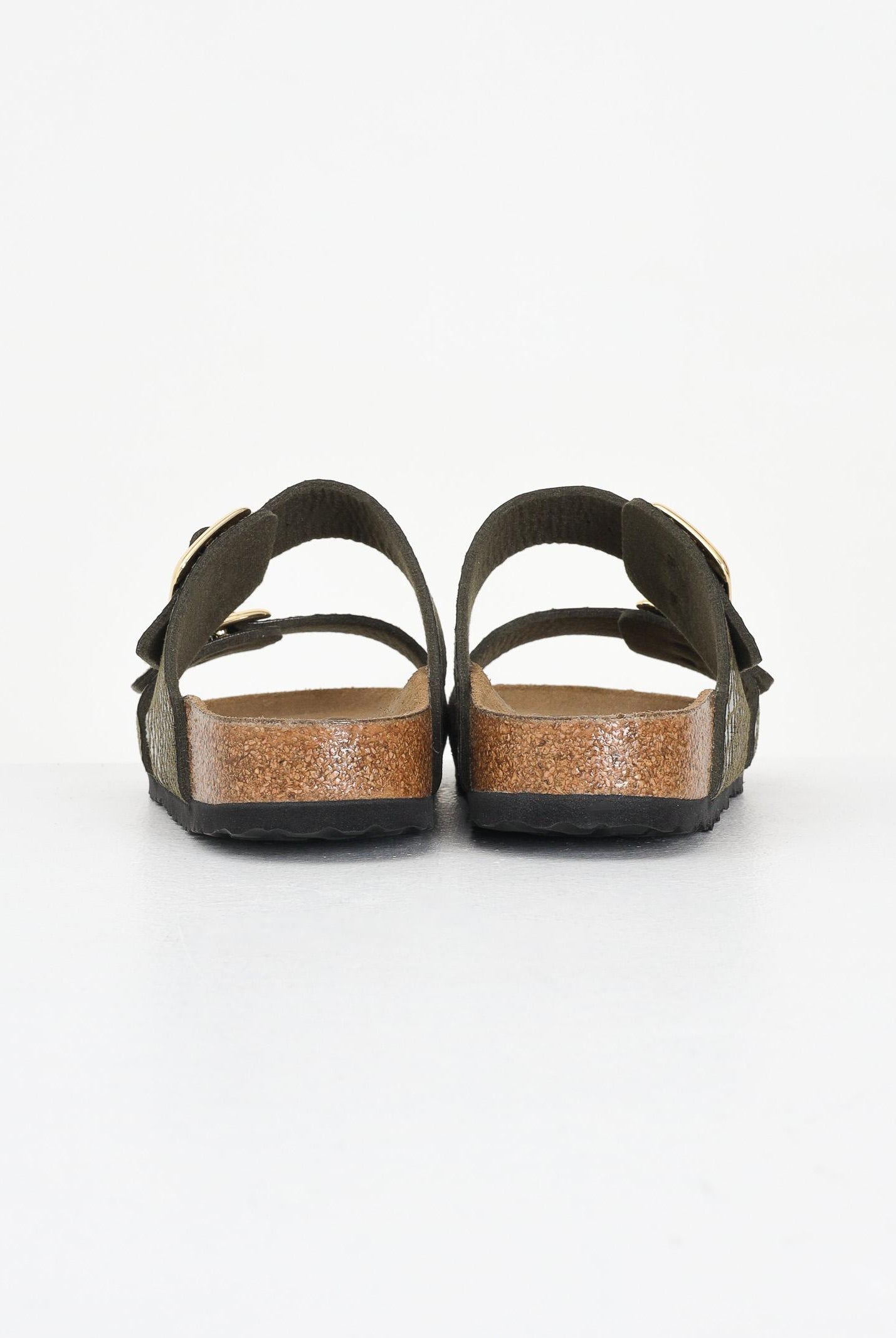 BIRKENSTOCK Ciabatte Sydney Cushion Buckle verde da donna 1030888 . BIRKENSTOCK