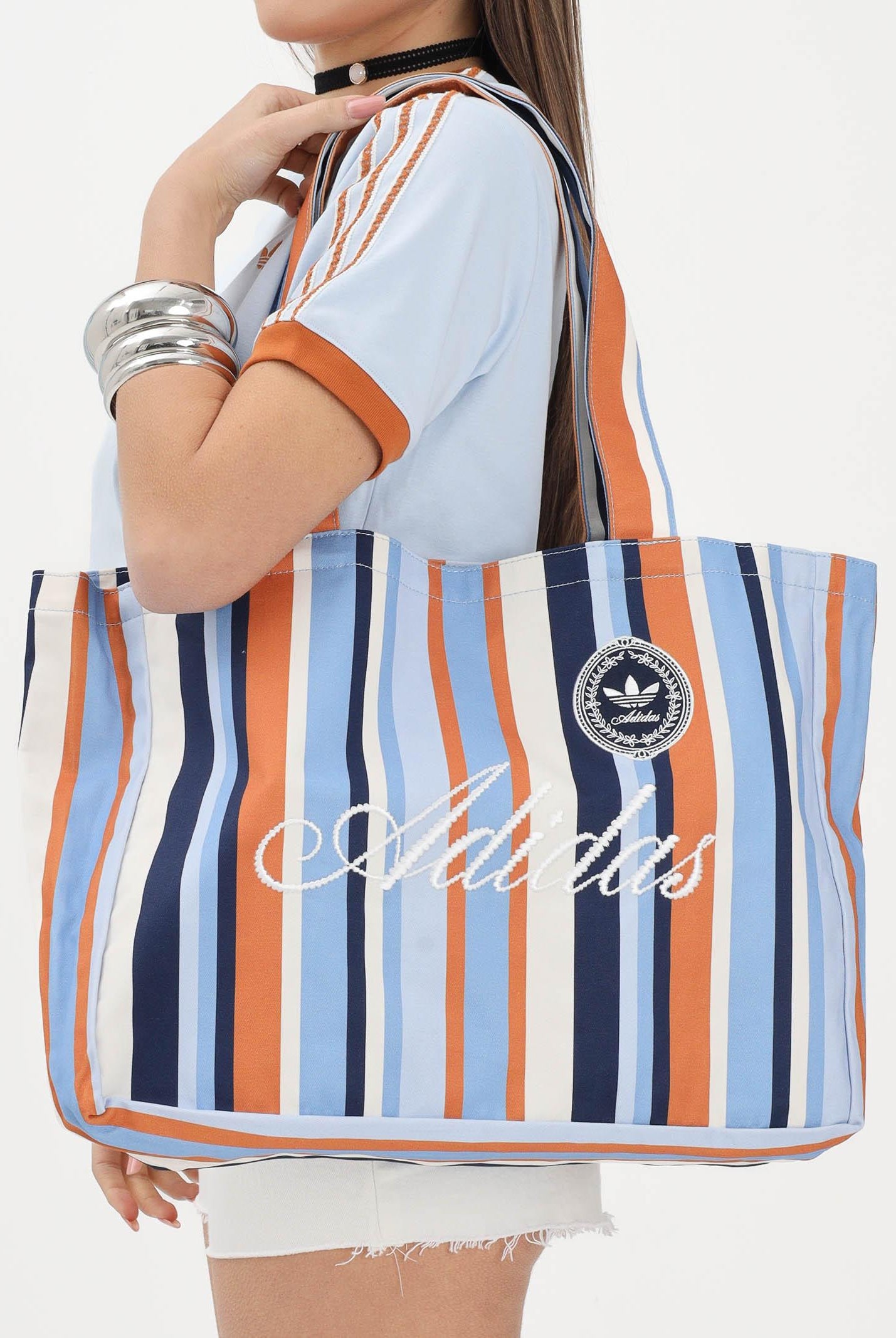 ADIDAS ORIGINALS Shopper azzurra da donna in tela KX5259 . ADIDAS ORIGINALS