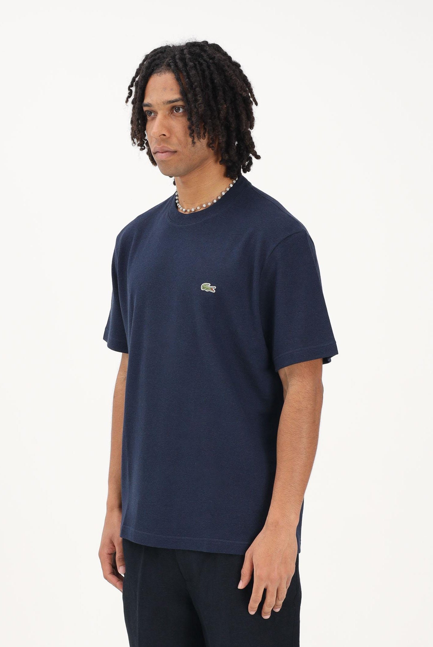 LACOSTE T-shirt a manica corta blu da uomo con logo TH0629 166 LACOSTE