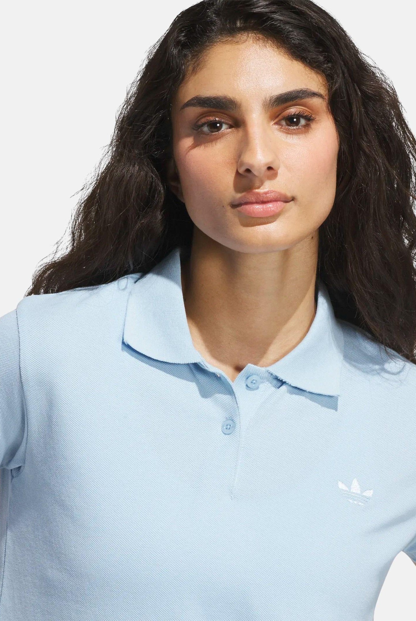 ADIDAS ORIGINALS Polo a manica corta azzurro chiaro da donna KT7992 . ADIDAS ORIGINALS