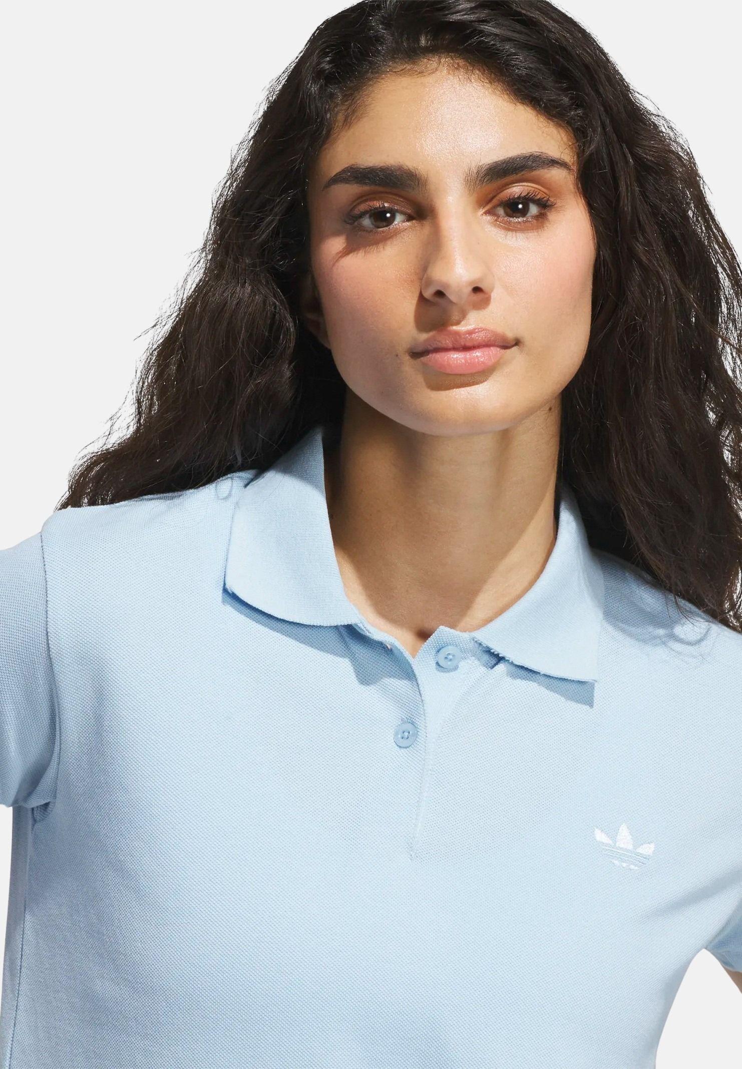 ADIDAS ORIGINALS Polo a manica corta azzurro chiaro da donna KT7992 . ADIDAS ORIGINALS