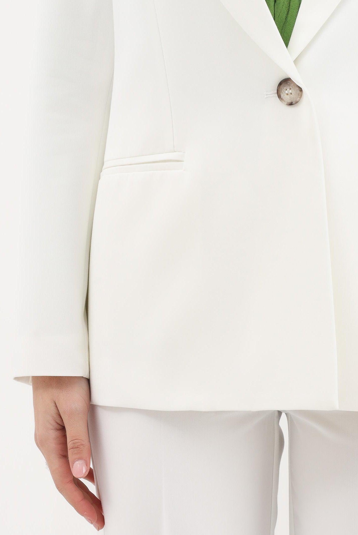 VICOLO Giacca bianca da donna dal taglio sartoriale TAB0246 A02 VICOLO