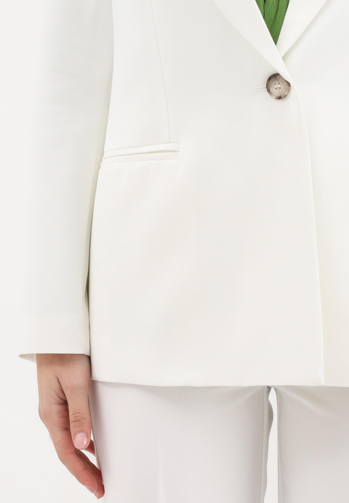 VICOLO Giacca bianca da donna dal taglio sartoriale TAB0246 A02 VICOLO