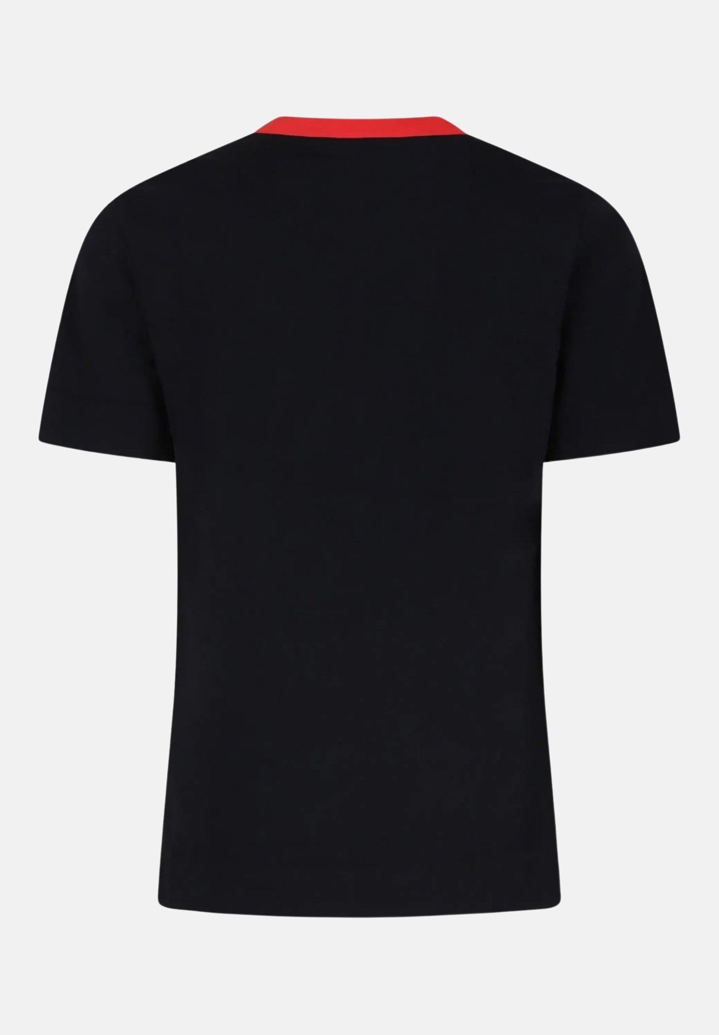 T-shirt a manica corta nera per donna e bambina con stampa logo M01228M00L9 0M900 MARNI