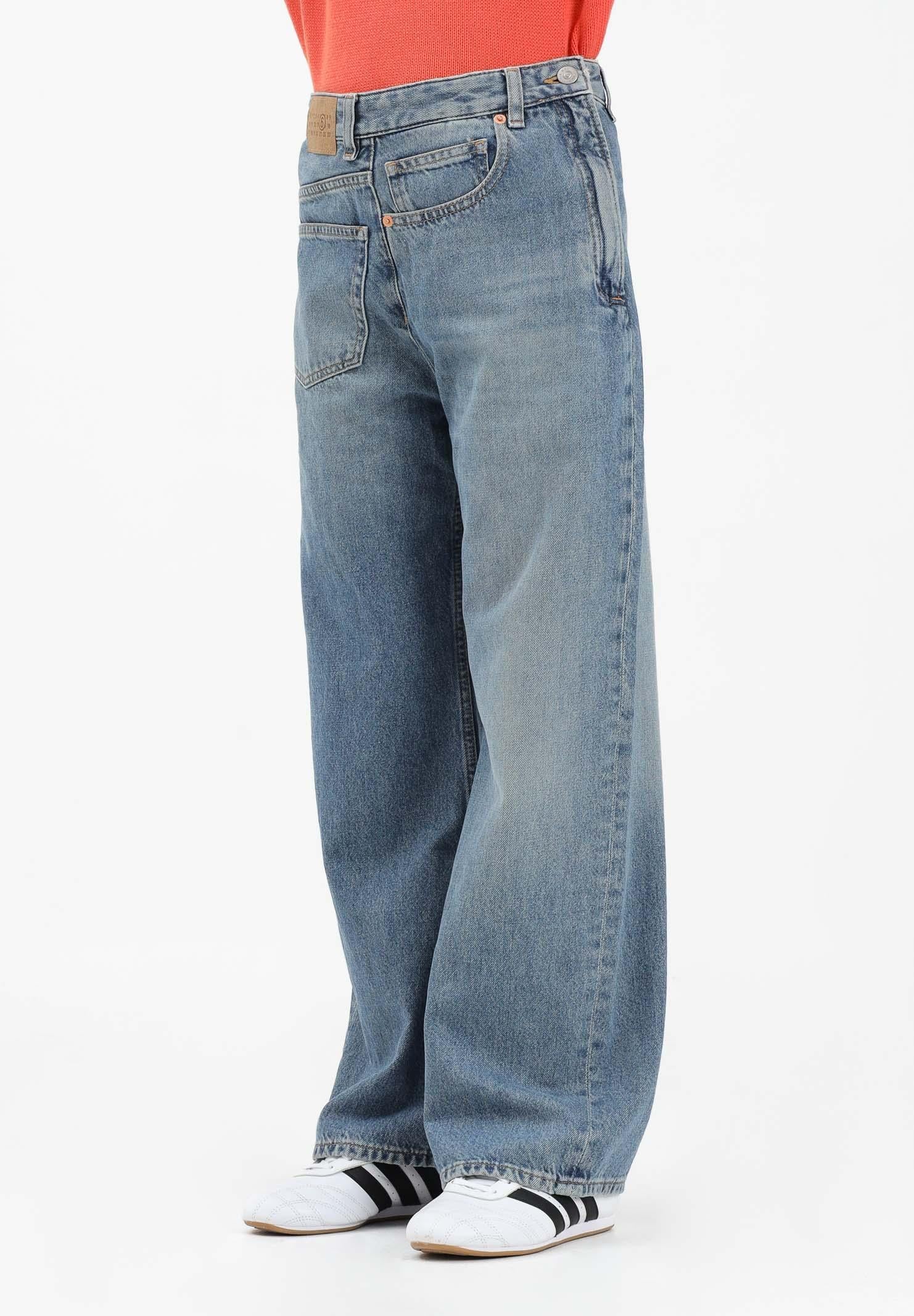 MAISON MARGIELA Jeans in denim chiaro per donna, ragazzi e bambini con chiusura laterale M60969MM06V M601 MAISON MARGIELA