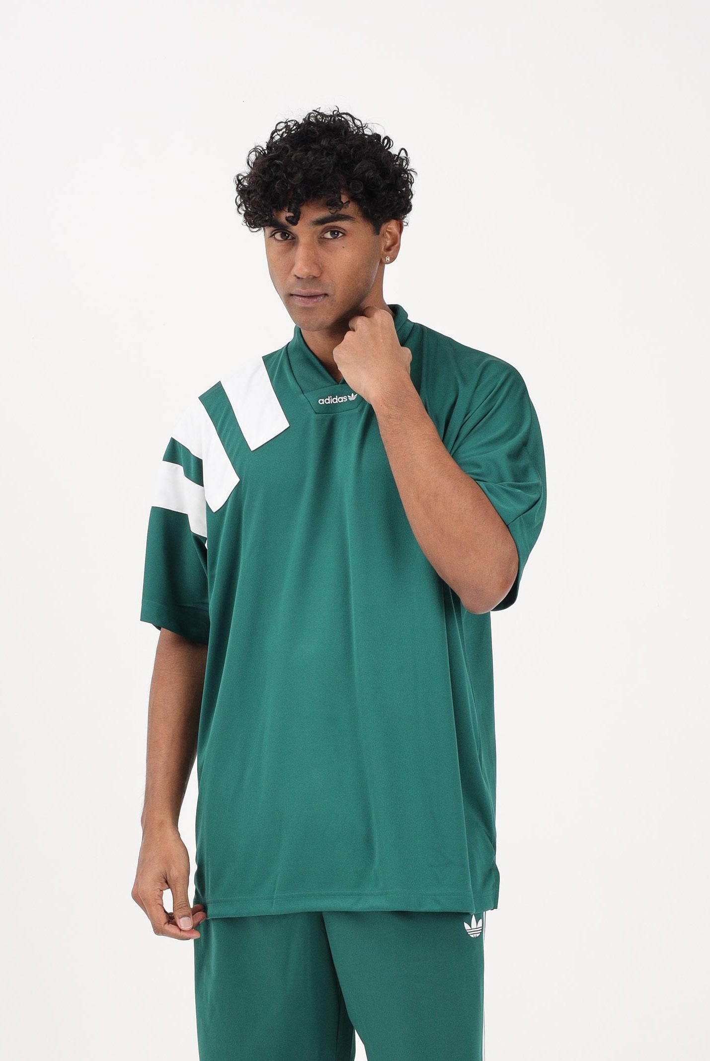 ADIDAS ORIGINALS T-shirt a manica corta ADICOLOR BLOCKED verde da uomo KT0574 . ADIDAS ORIGINALS