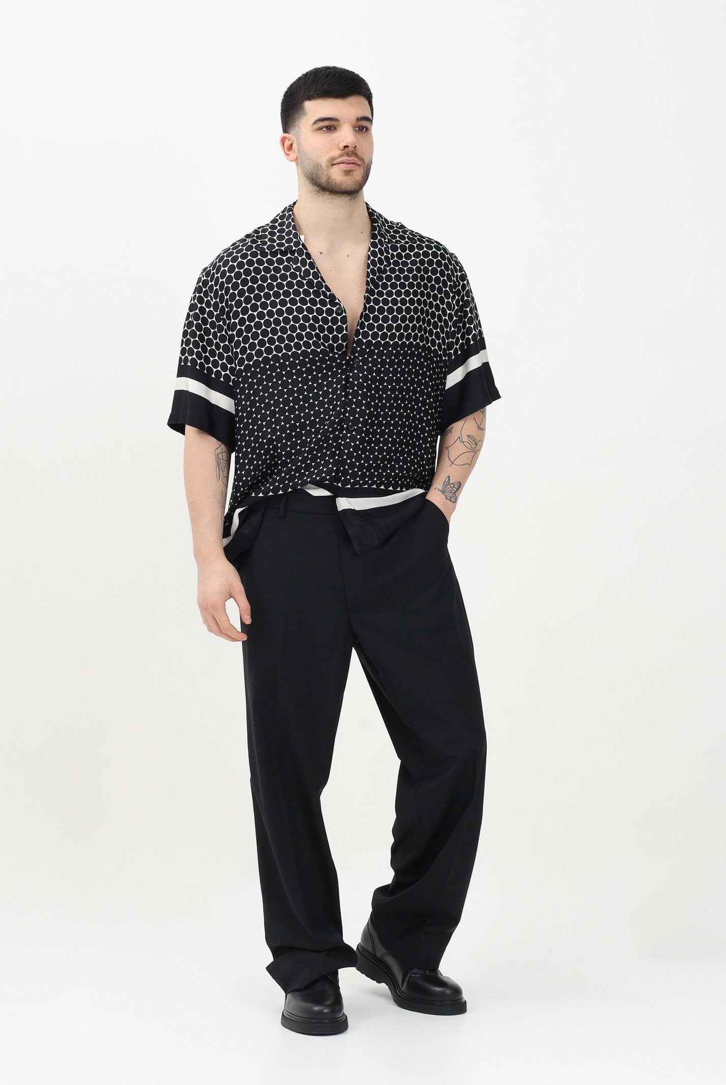 Pantalone elegante nero da uomo PA3235 009 I'M BRIAN