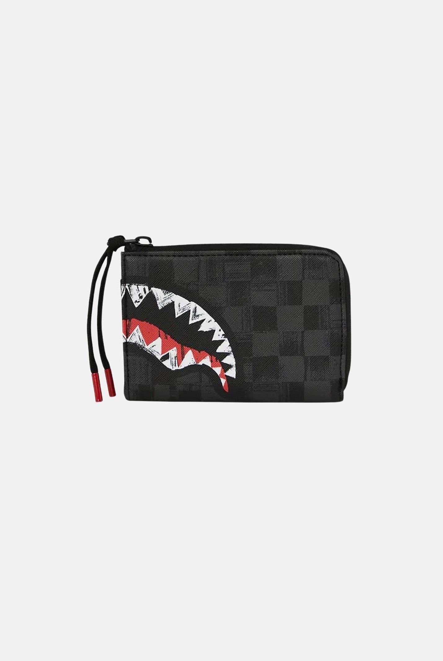 SPRAYGROUND Portafogli SCRIBBLE SHARK WALLET nero per uomo e donna 910W8230NSZ . SPRAYGROUND