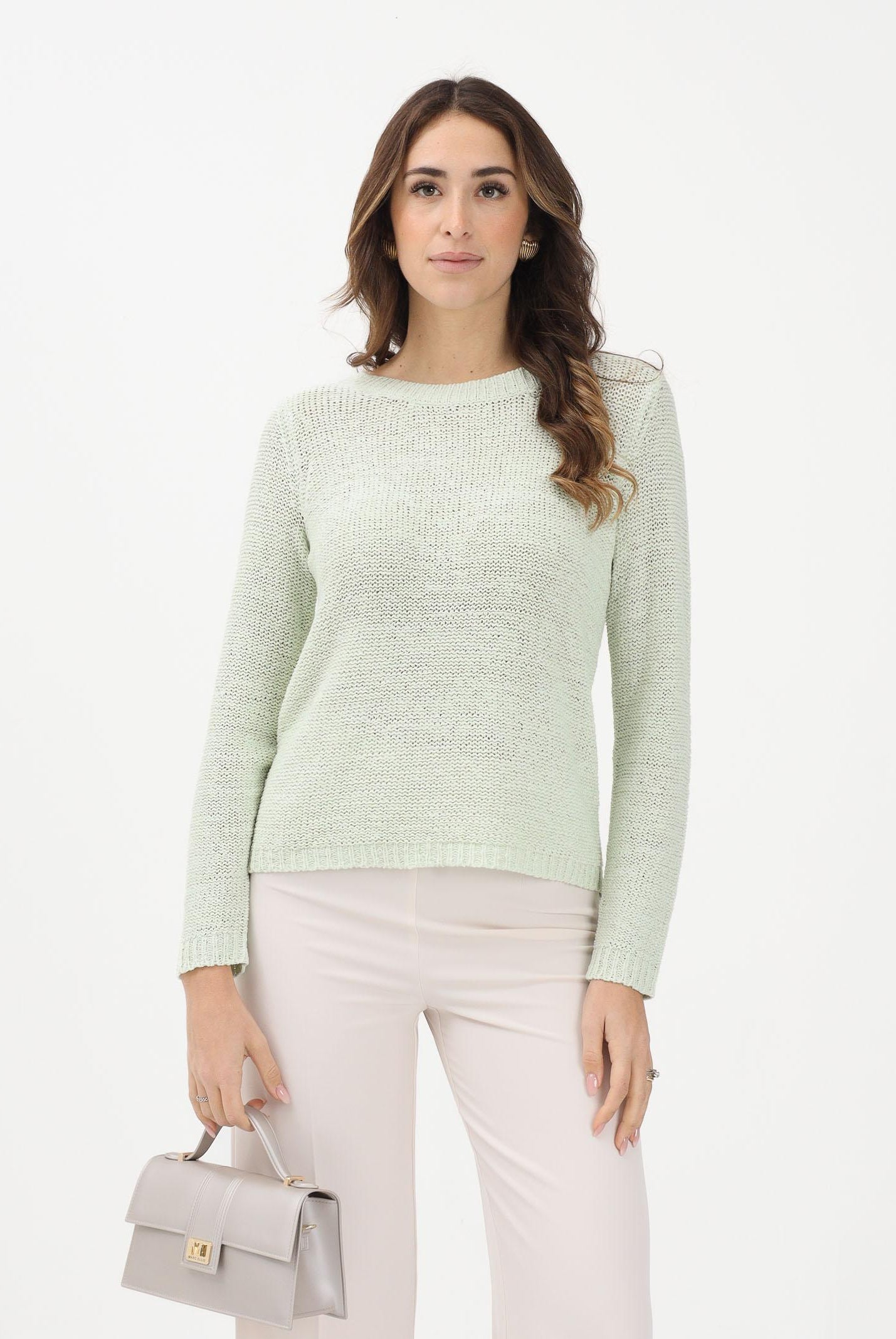 ONLY Maglioncino girocollo verde menta da donna 15113356 SUGR ONLY
