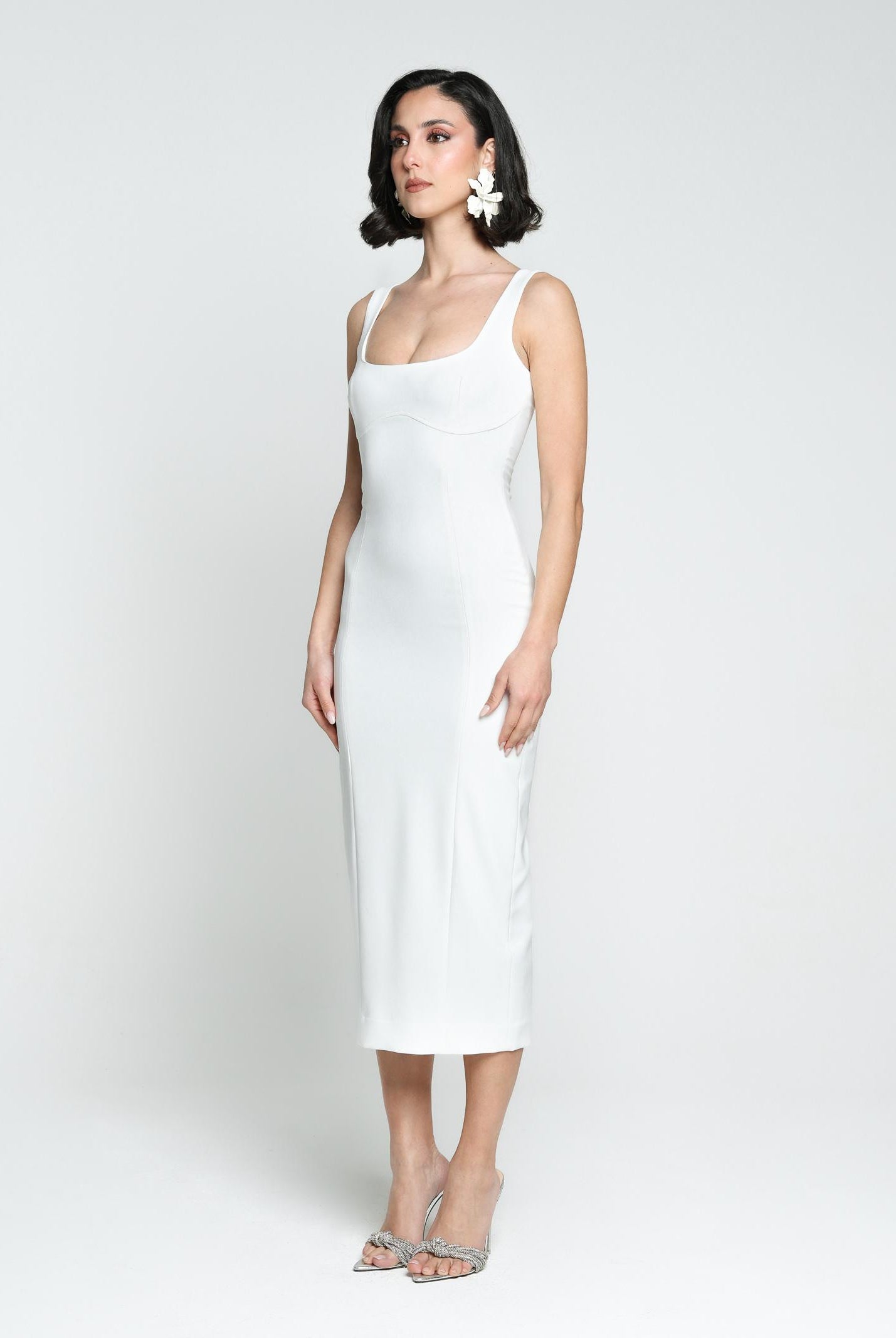 SANTAS Abito midi COTTON CANDY bianco da donna PV25011 BIANCO SANTAS