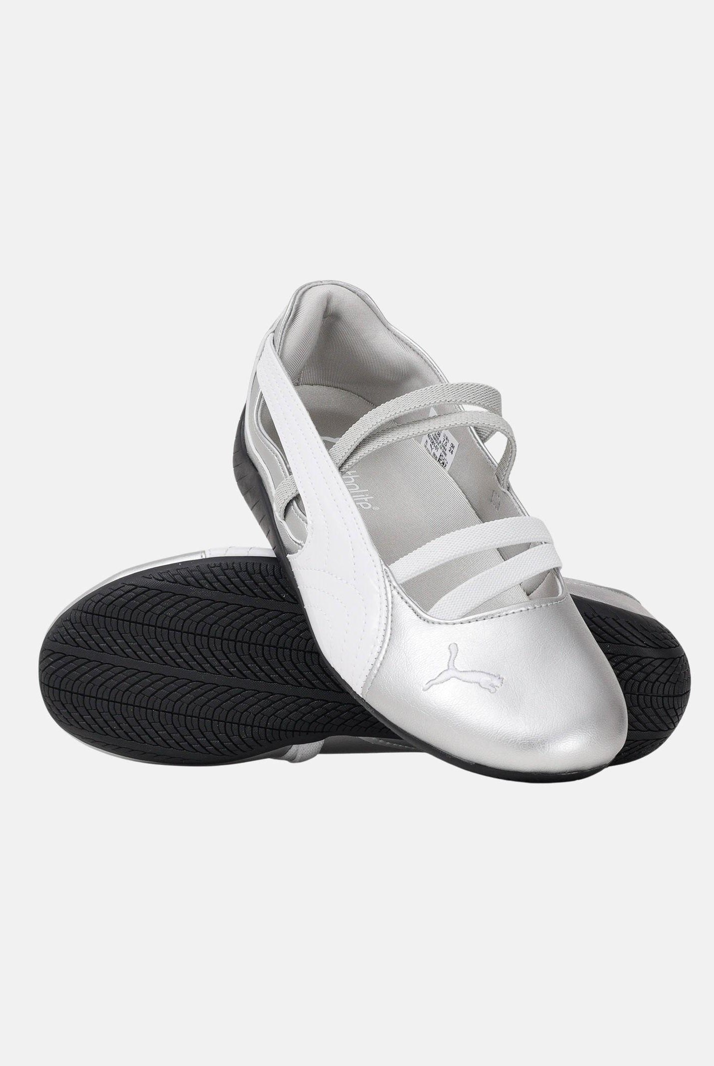 PUMA Ballerine Speedcat Ballet Metallic argento da donna 401581 01 PUMA