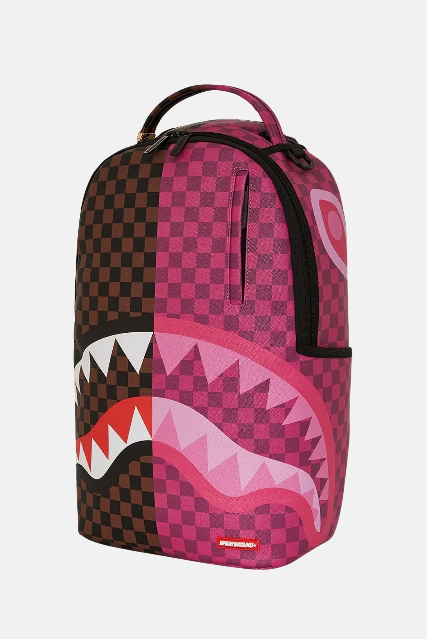 SPRAYGROUND Zaino SPLIT SIP PINK CHECK DLXSV marrone e rosa da donna 910B6286NSZ SPRAYGROUND