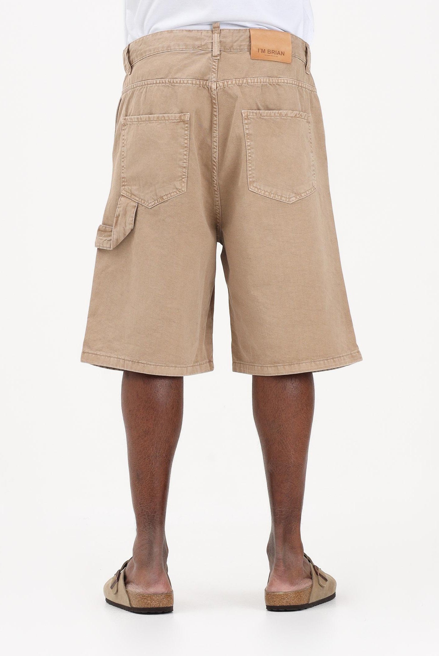 I'M BRIAN Shorts in denim beige da uomo CARPBL726 0025 I'M BRIAN