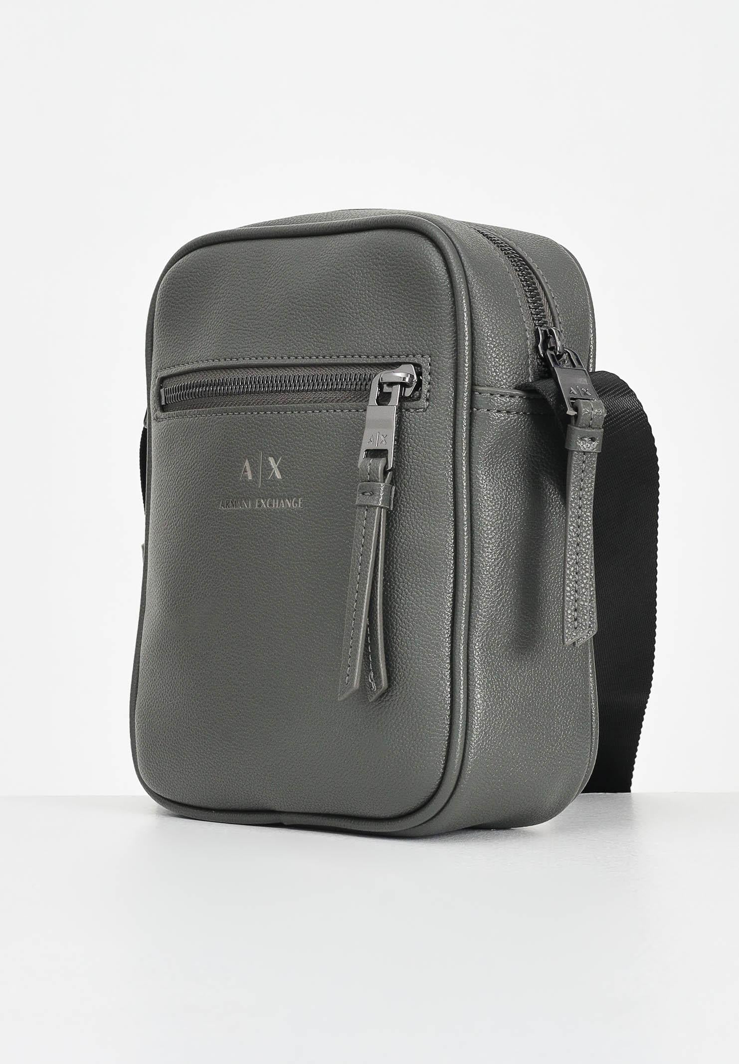 ARMANI EXCHANGE Borsello grigio da uomo con logo frontale 952388CC830 U8144 ARMANI EXCHANGE