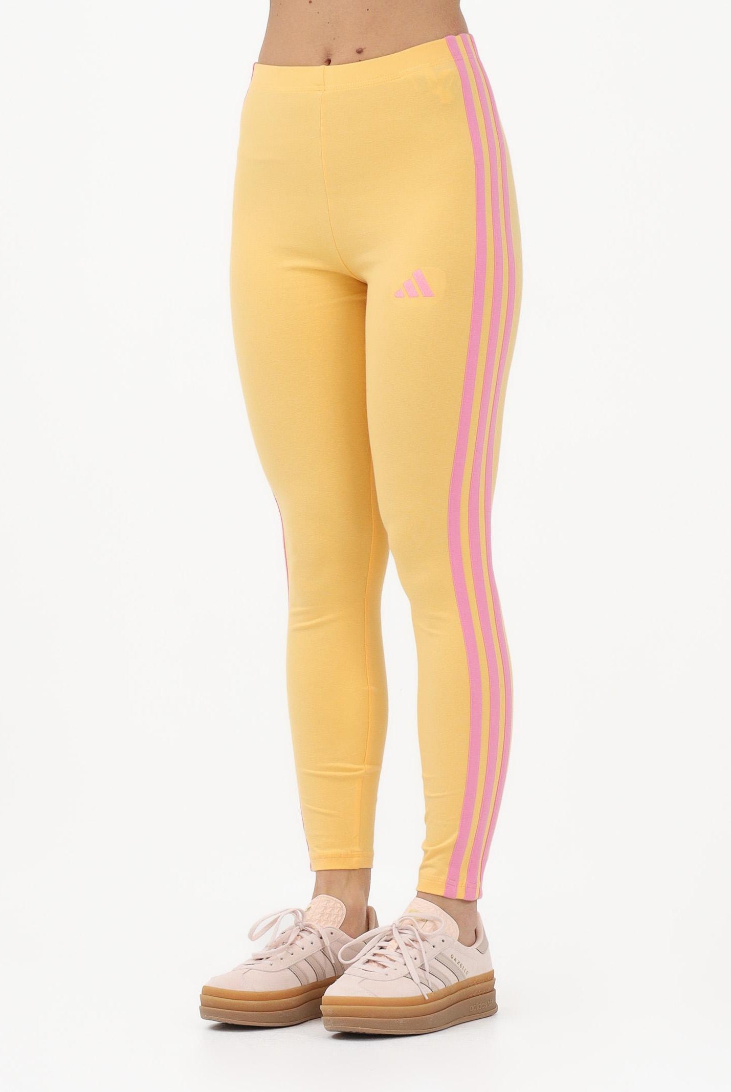 ADIDAS PERFORMANCE Leggings Essentials 3-Stripes arancio e rosa da donna KD2355 . ADIDAS PERFORMANCE