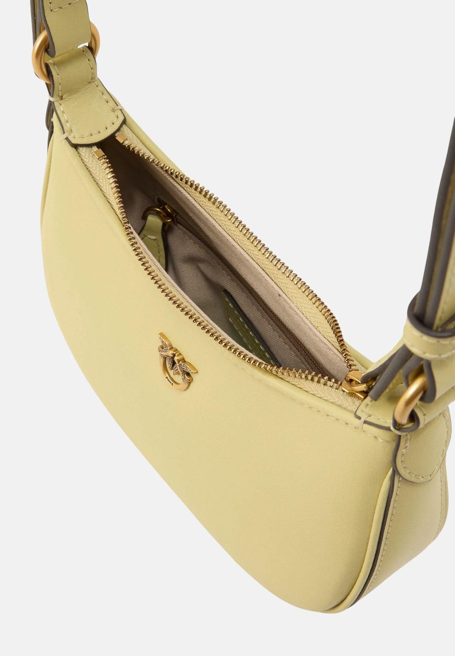 PINKO Borsa a spalla Half Moon giallo vaniglia da donna 103538A0F1 C39Q PINKO