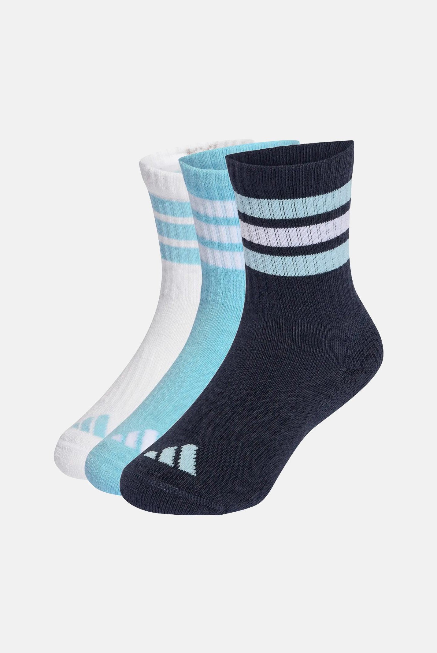 ADIDAS PERFORMANCE Calzini (3 paia) Cushioned Sportswear blu, azzurro e bianco per bambino e bambina KF0155 . ADIDAS PERFORMANCE