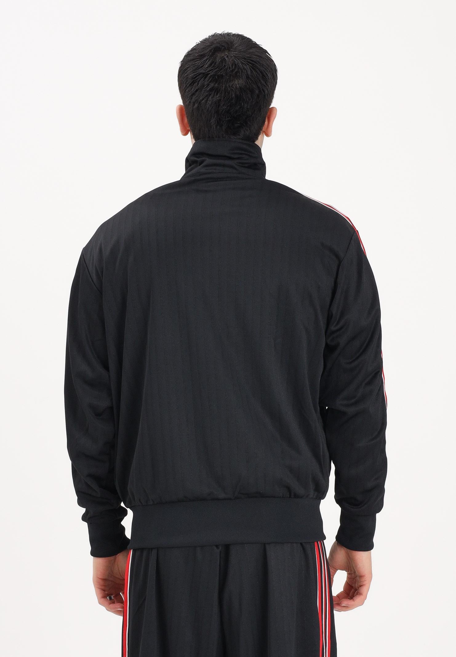 ADIDAS ORIGINALS Felpa con zip FIREBIRD LOOSE PINSTRIPES nera da uomo KD6292 . ADIDAS ORIGINALS