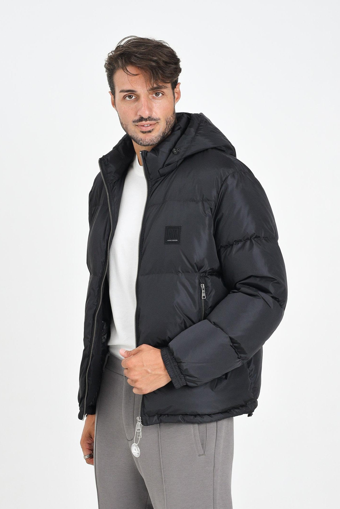 ARMANI EXCHANGE Piumino nero da uomo con logo XM000348AF12286 UC001 ARMANI EXCHANGE