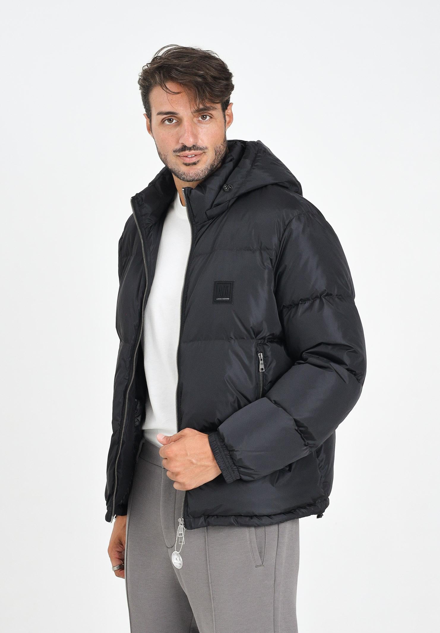 ARMANI EXCHANGE Piumino nero da uomo con logo XM000348AF12286 UC001 ARMANI EXCHANGE