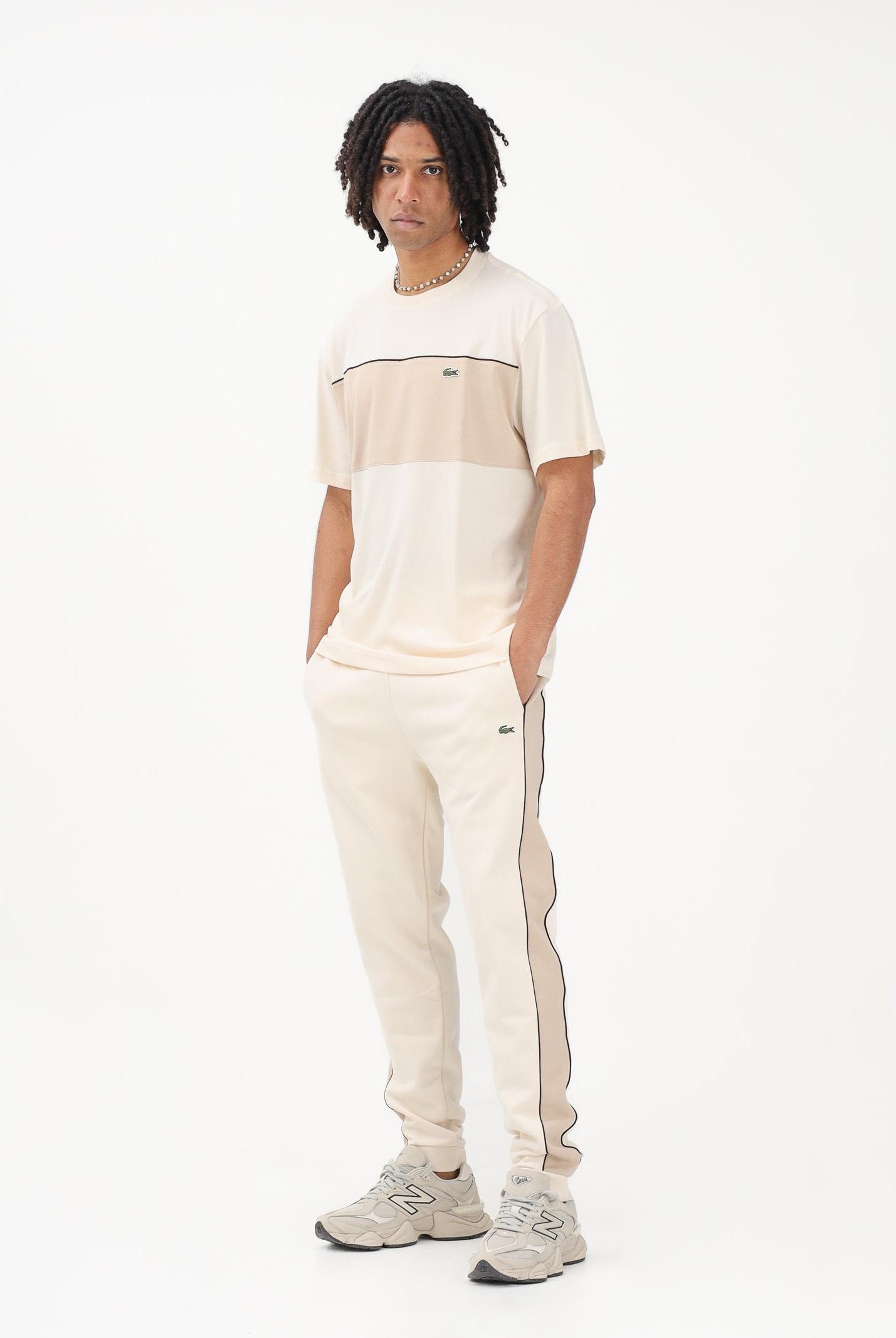 LACOSTE Pantalone sportivo panna da uomo XH0898 3RR LACOSTE