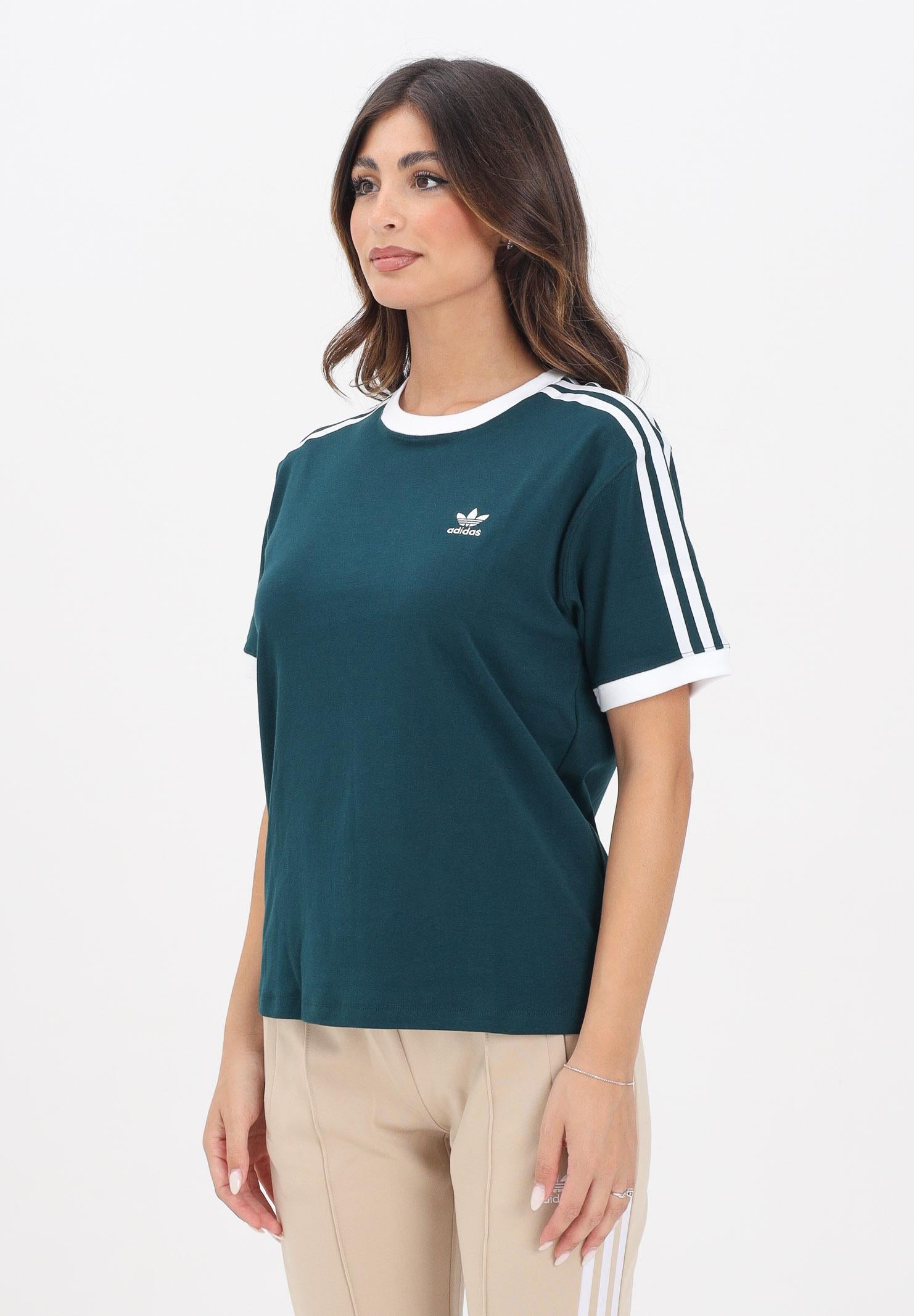 ADIDAS ORIGINALS T-shirt a manica corta 3-Stripes verde da donna JY4855 ADIDAS ORIGINALS