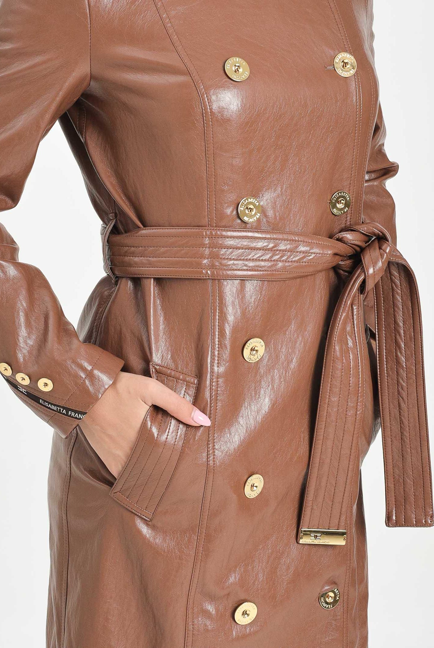 ELISABETTA FRANCHI Trench cammello da donna SP00256E2 EC1 ELISABETTA FRANCHI